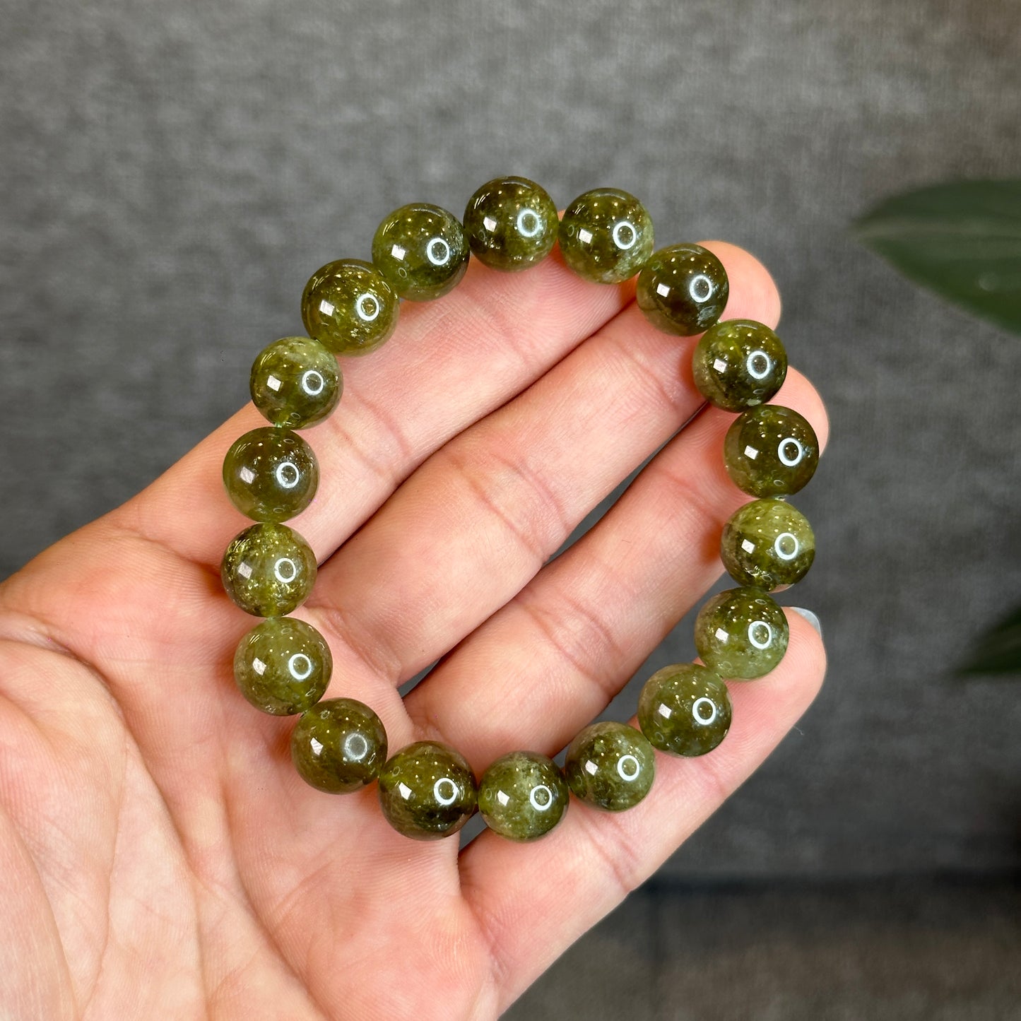 Natural Green Garnet Tsavorite Bracelet Size 11 mm