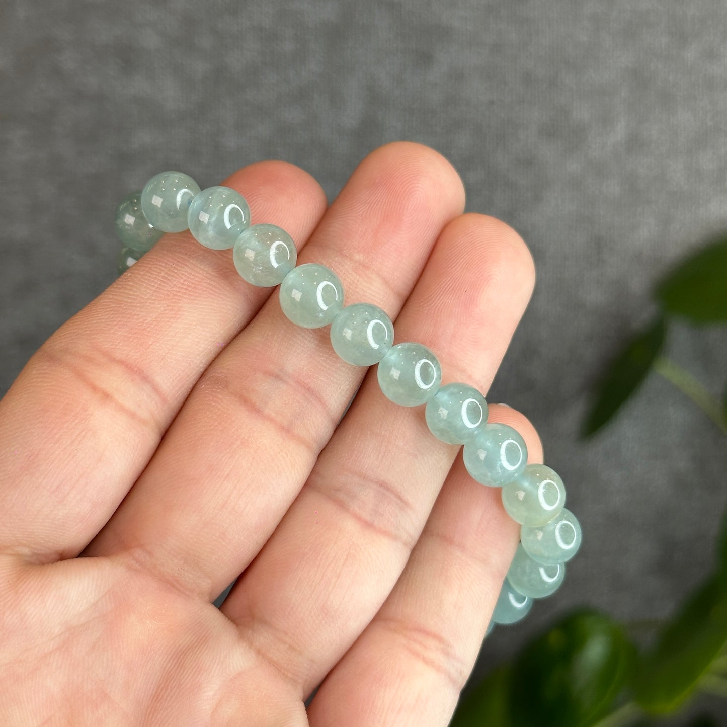Seafoam Natural Aquamarine Strand Size 8mm From Brazil