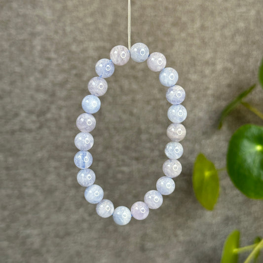 Natural Blue Rose Quartz Bracelet Size 9 mm
