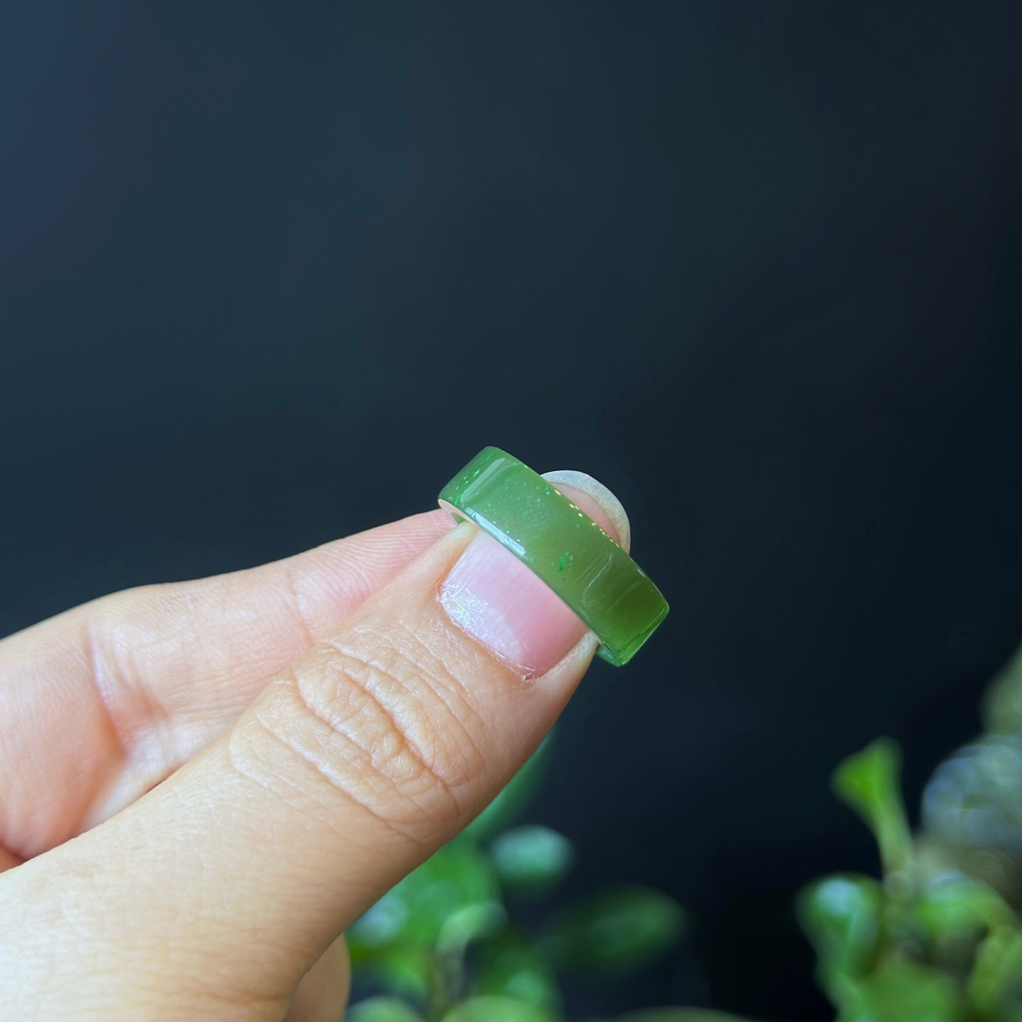 Natural Nephrite Jade Ring Size 1.68