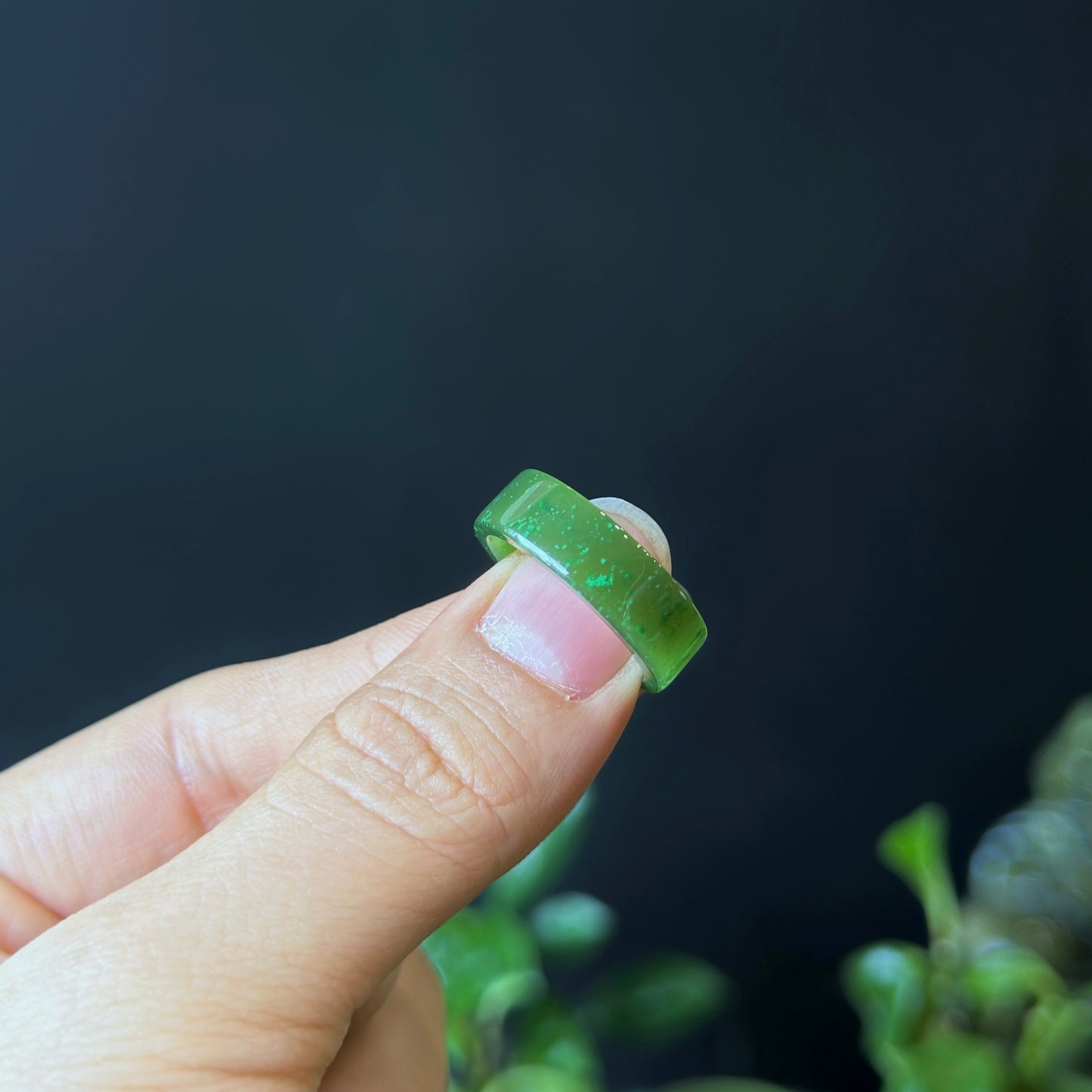 Natural Nephrite Jade Ring Size 1.68
