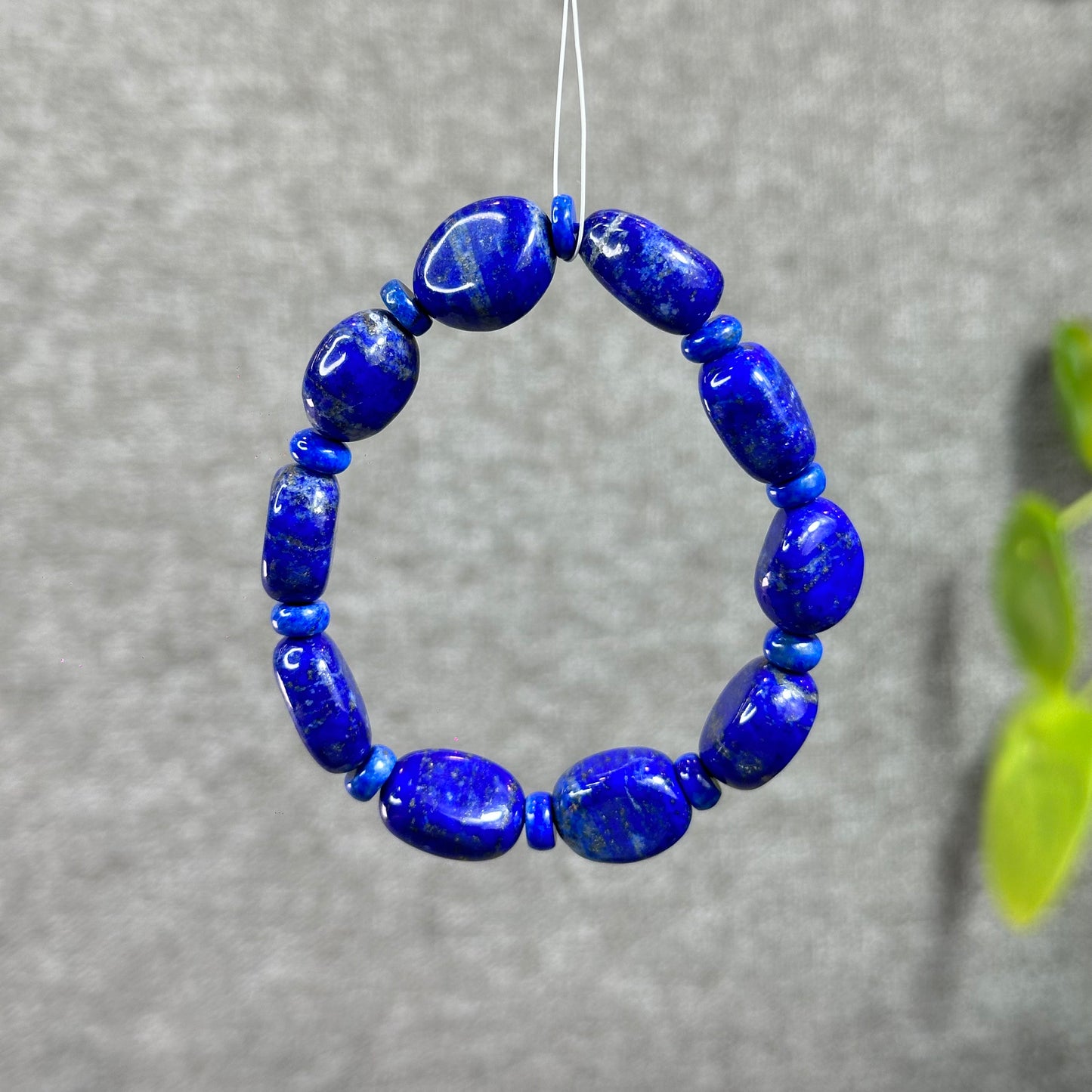 Natural Lapis Lazuli Custom Bracelet, Nugget & Chicklet Bead Mix