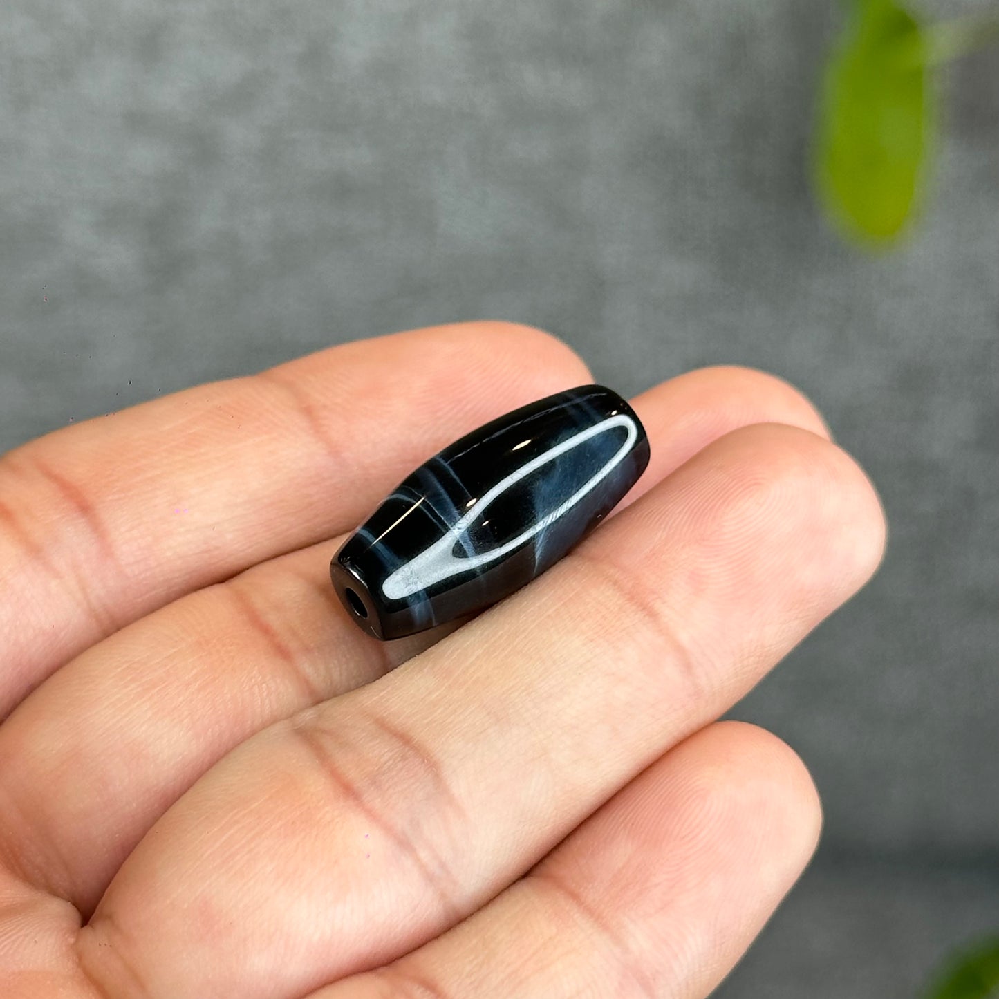 High Quality Natural Blue Tiger Eye Stone Barrel  Charm