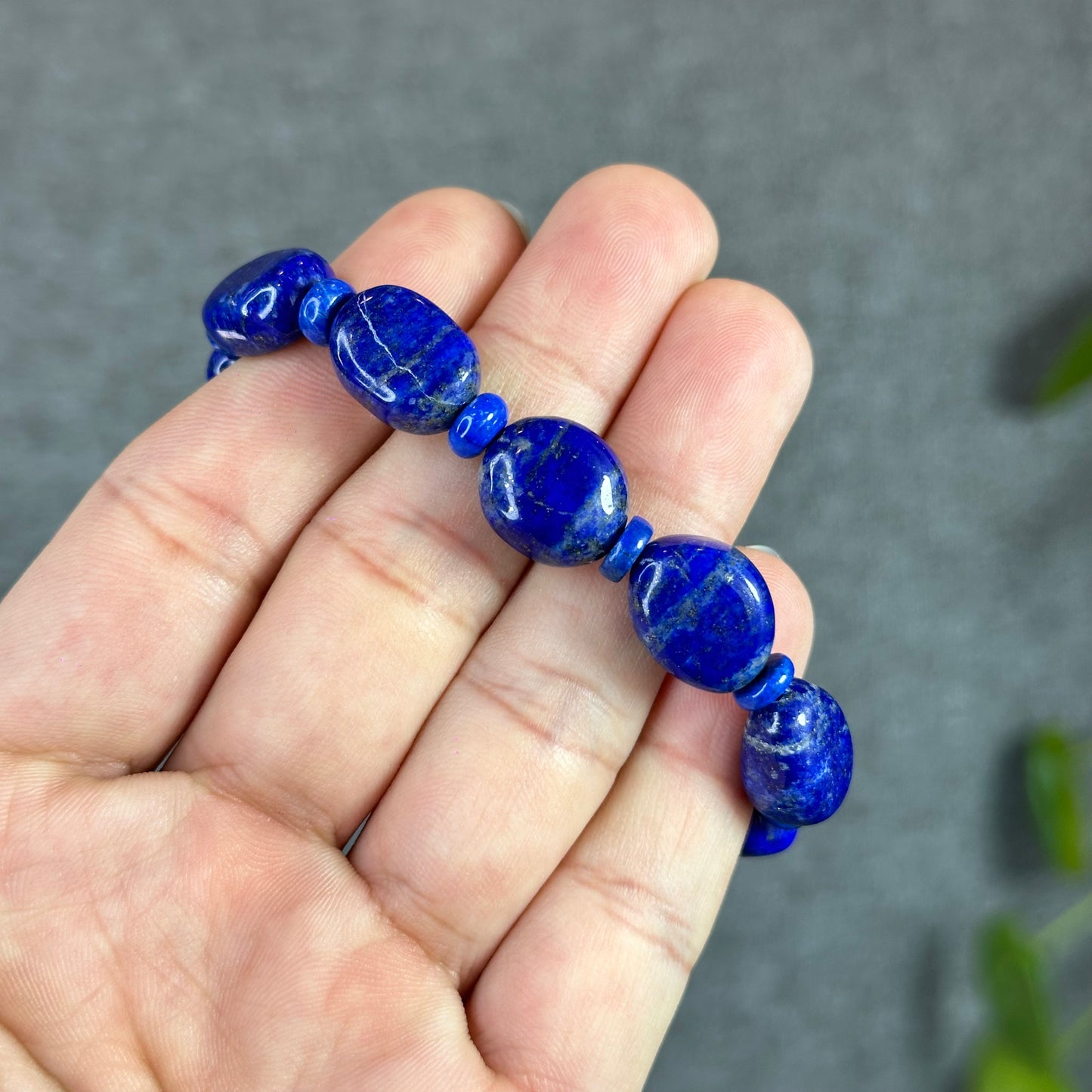 Natural Lapis Lazuli Custom Bracelet, Nugget & Chicklet Bead Mix