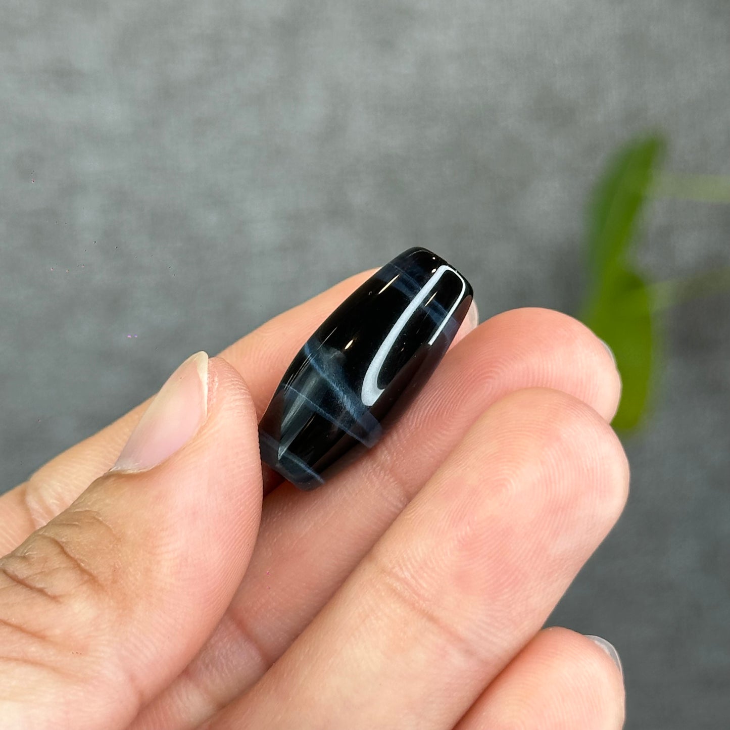 High Quality Natural Blue Tiger Eye Stone Barrel  Charm