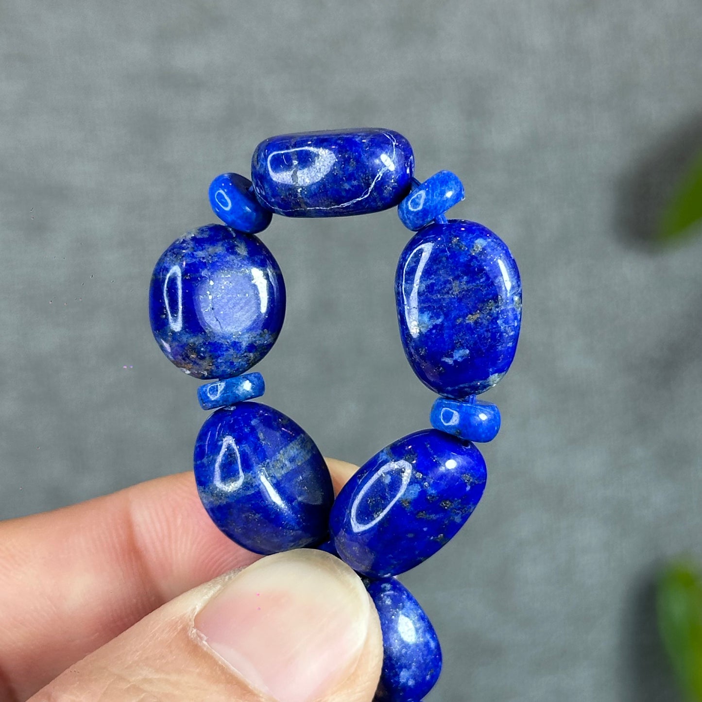 Natural Lapis Lazuli Custom Bracelet, Nugget & Chicklet Bead Mix