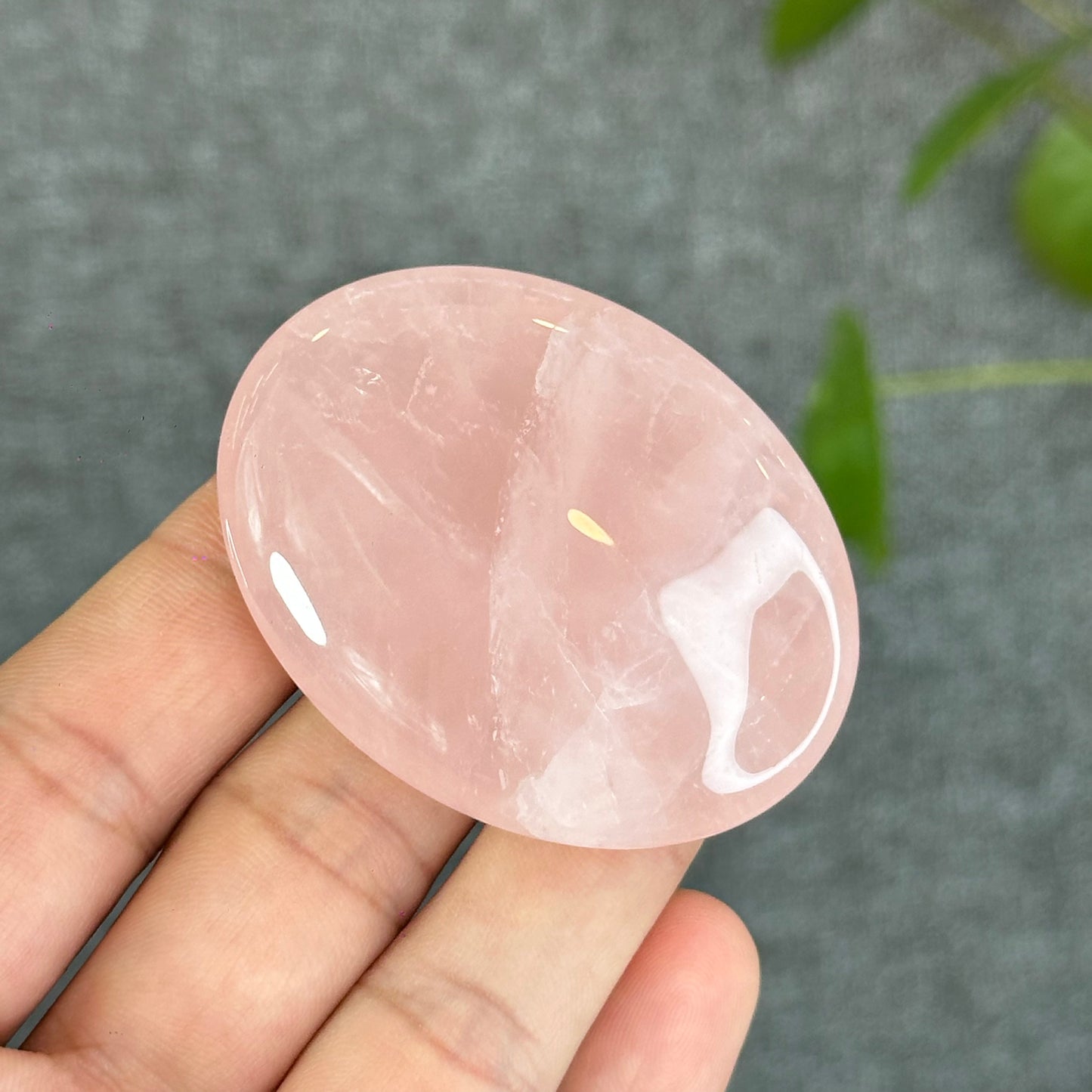 Natural Rose Quartz Palm Stone