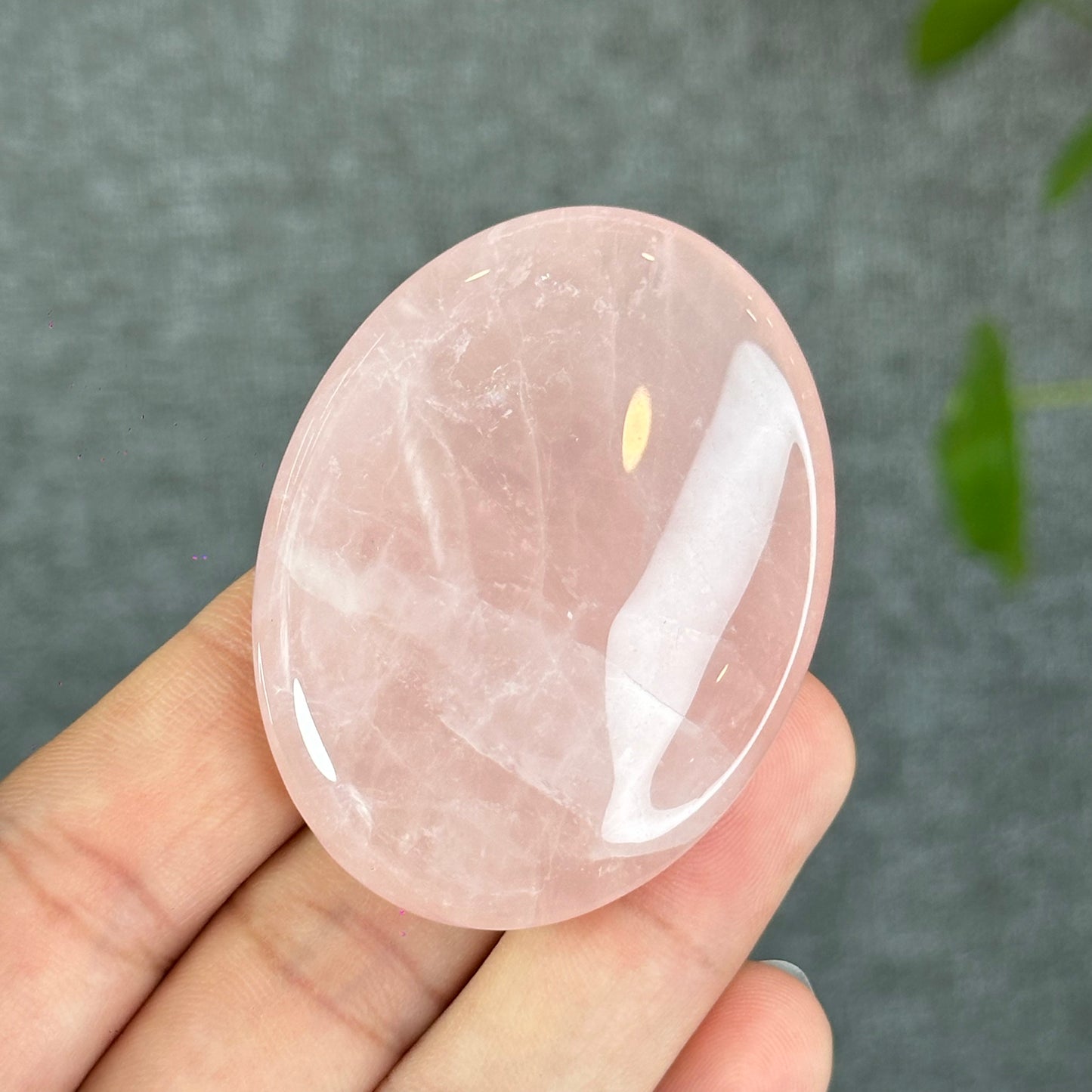 Natural Rose Quartz Palm Stone