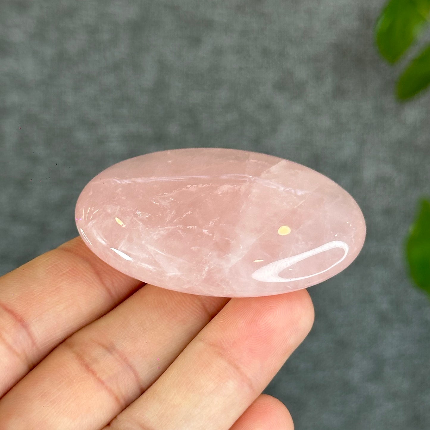 Natural Rose Quartz Palm Stone