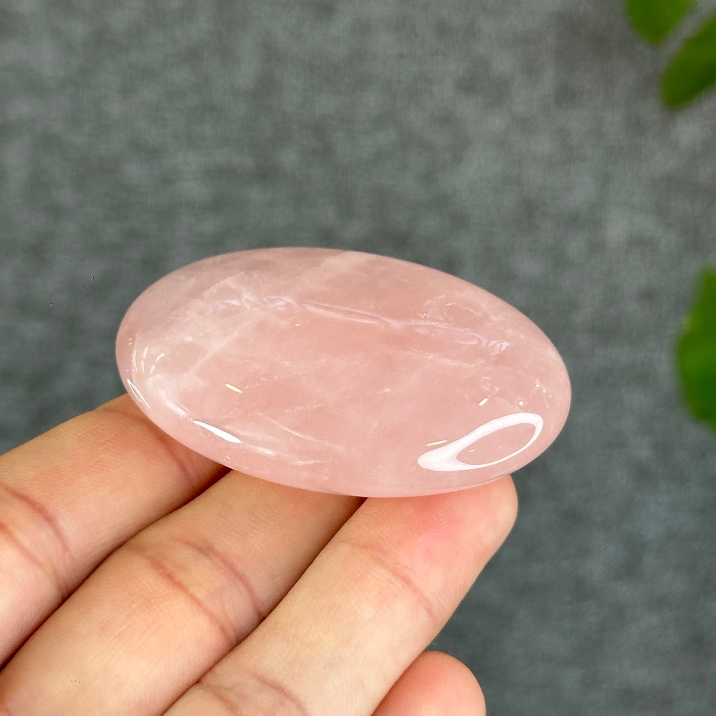 Natural Rose Quartz Palm Stone