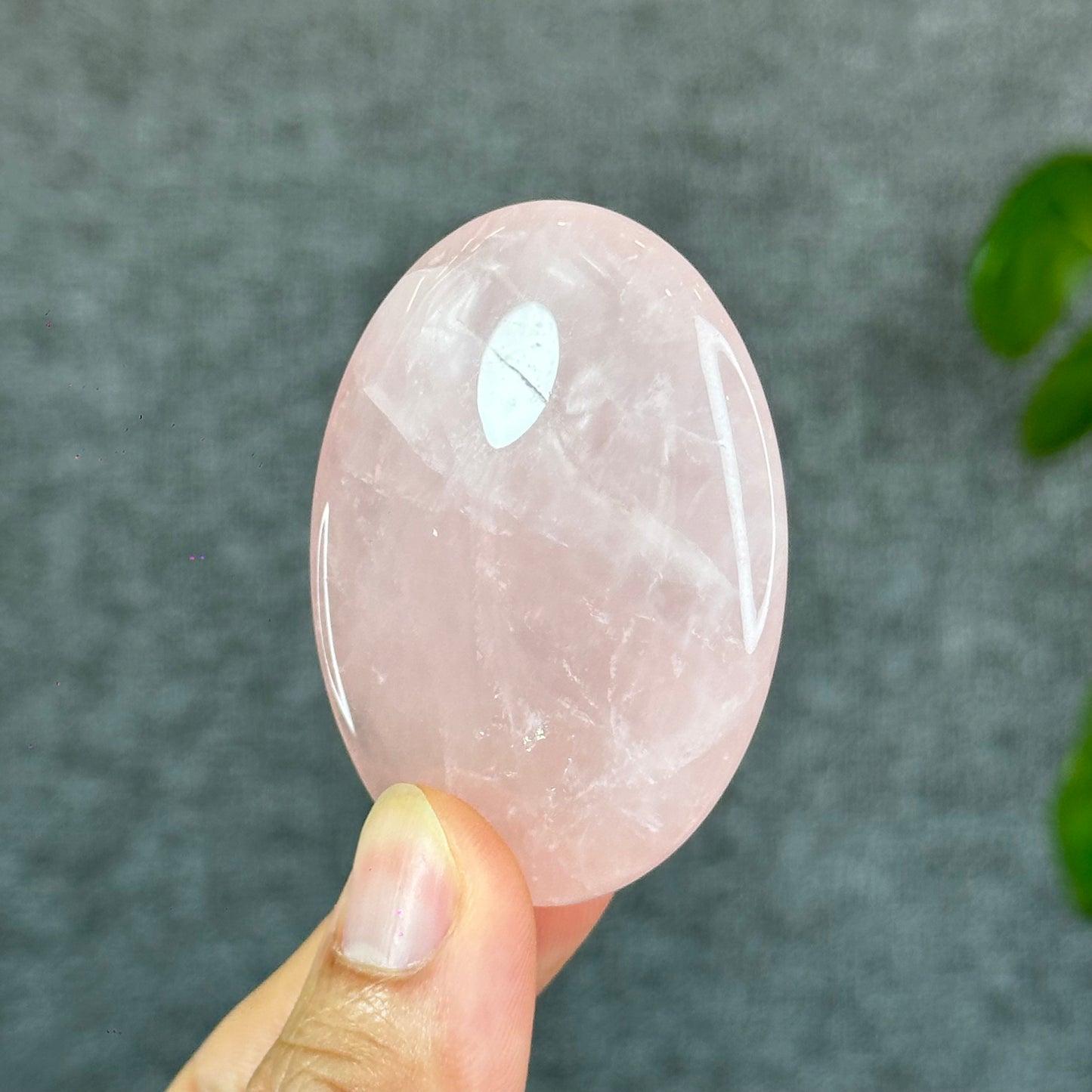 Natural Rose Quartz Palm Stone