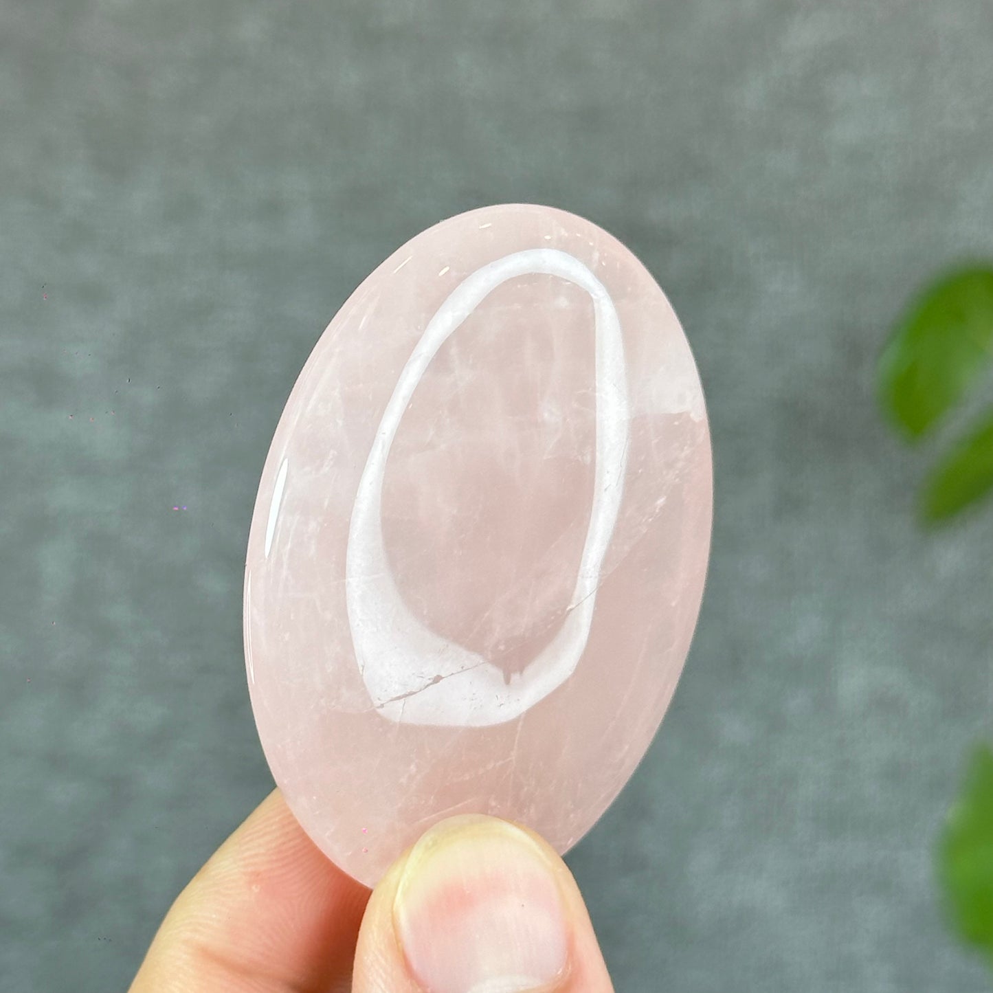 Natural Rose Quartz Palm Stone