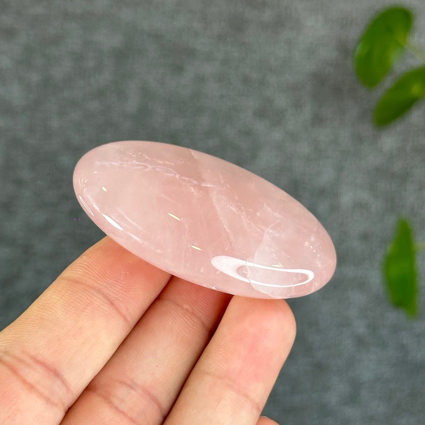 Natural Rose Quartz Palm Stone