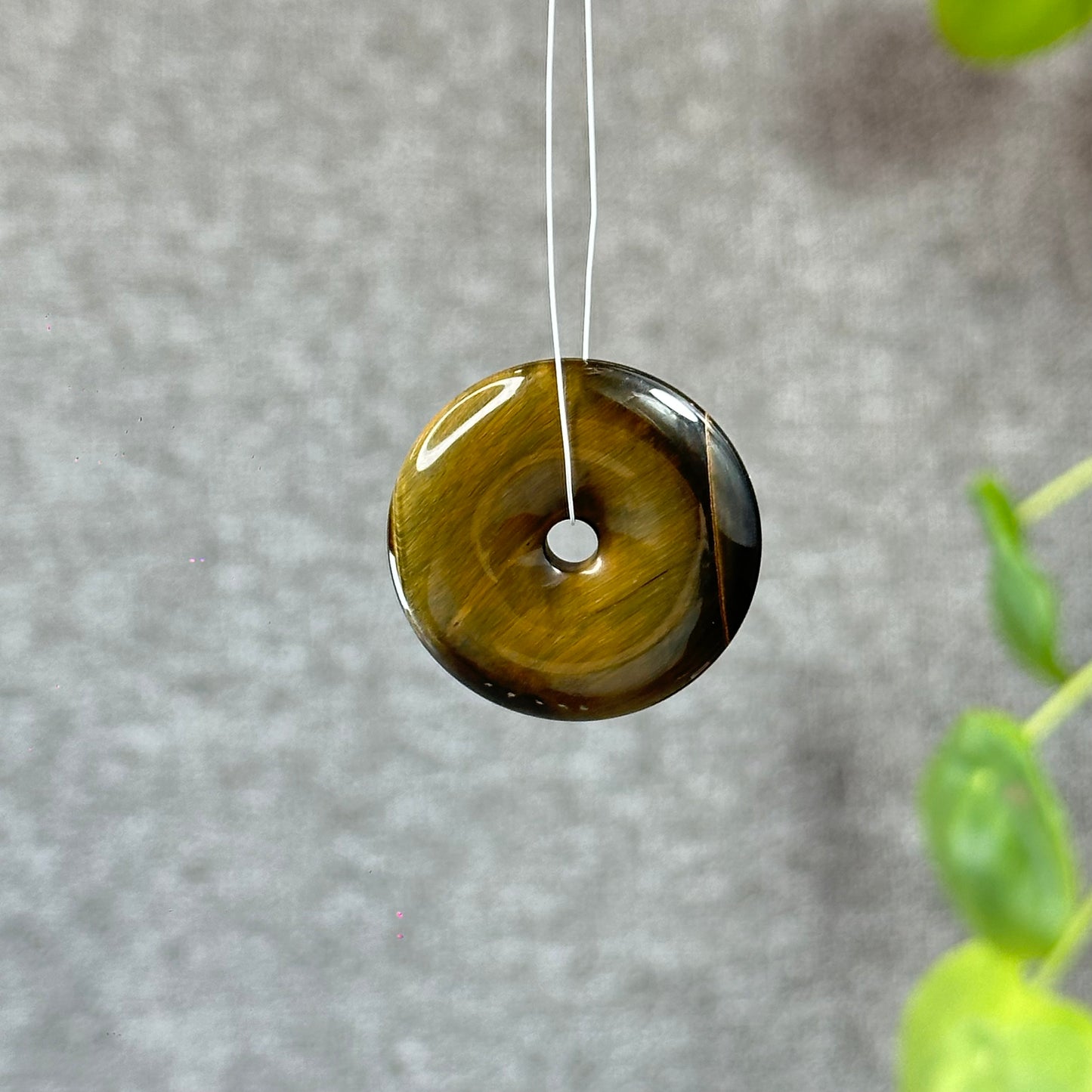 Natural Tiger Eye Donut- Dong Dieu Pendant