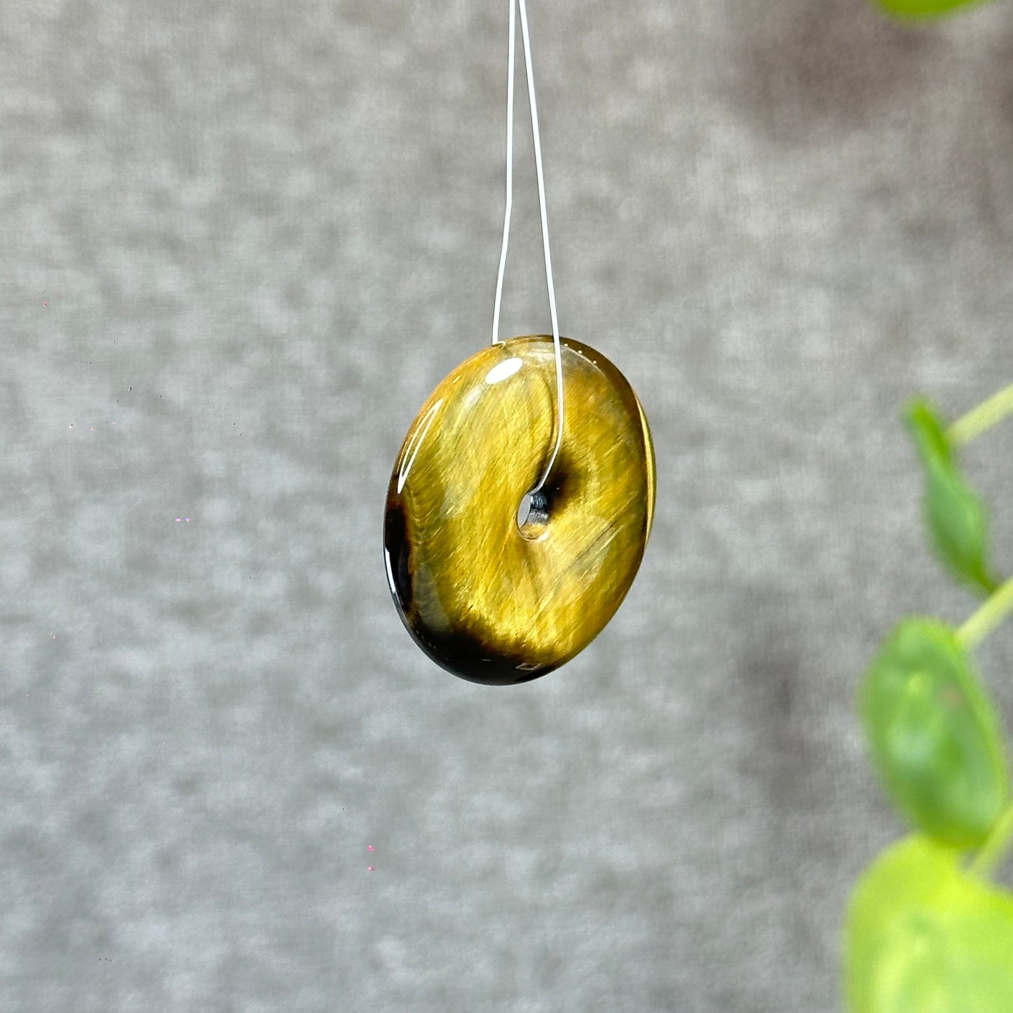Natural Tiger Eye Donut- Dong Dieu Pendant