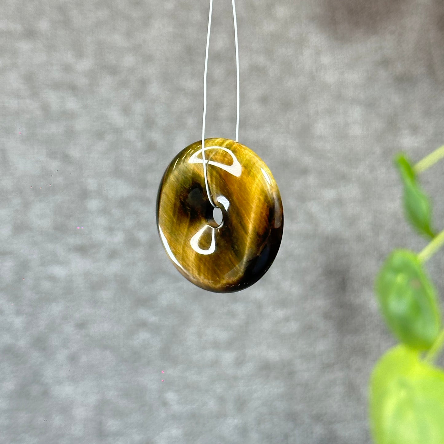 Natural Tiger Eye Donut- Dong Dieu Pendant