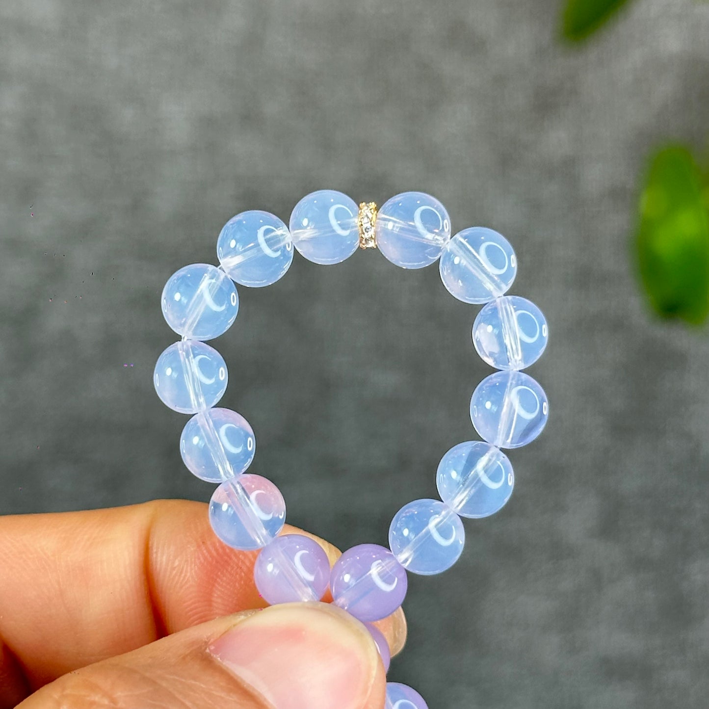 Natural Lavendar Moon Quartz Bracelet Size 7 mm