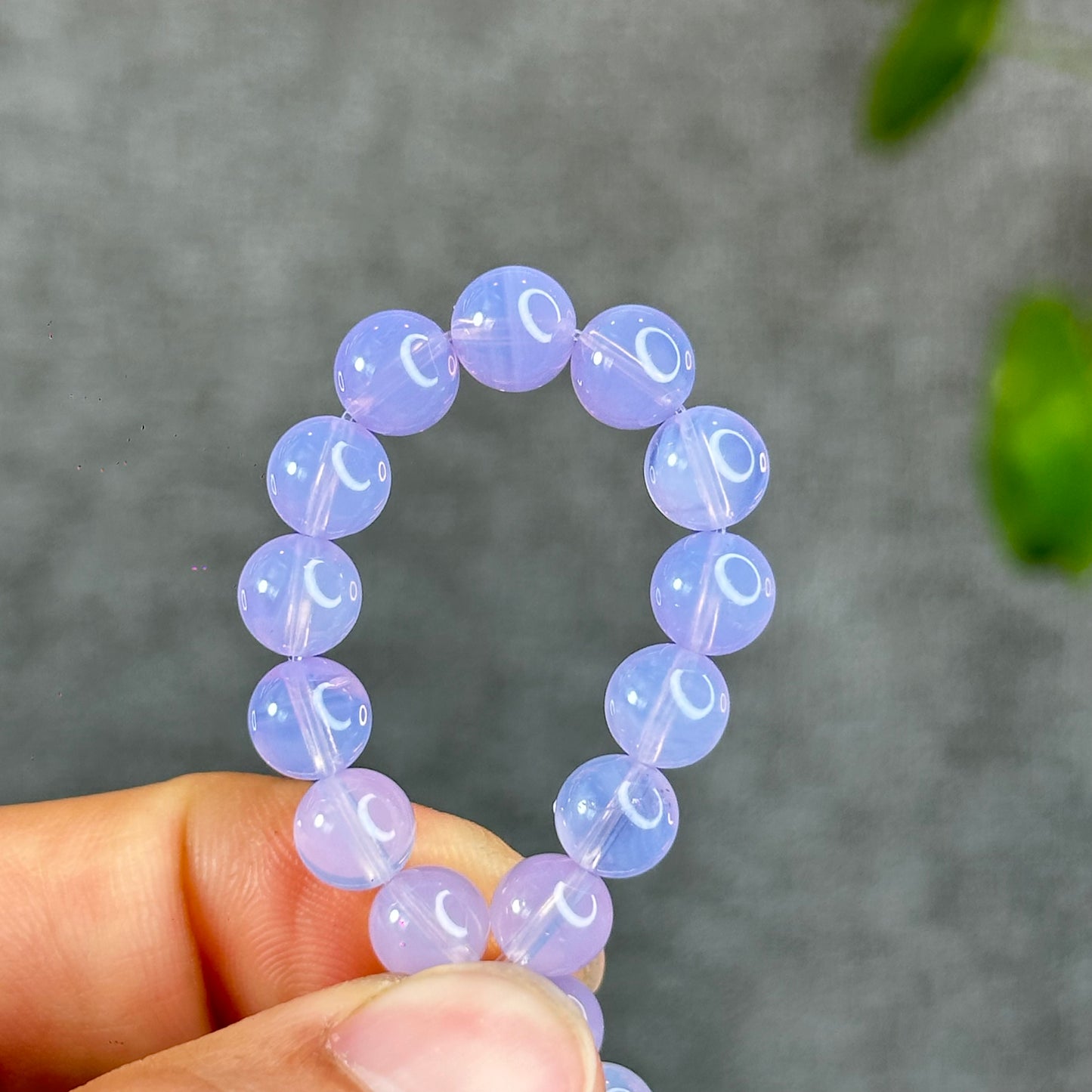 Natural Lavendar Moon Quartz Bracelet Size 7 mm