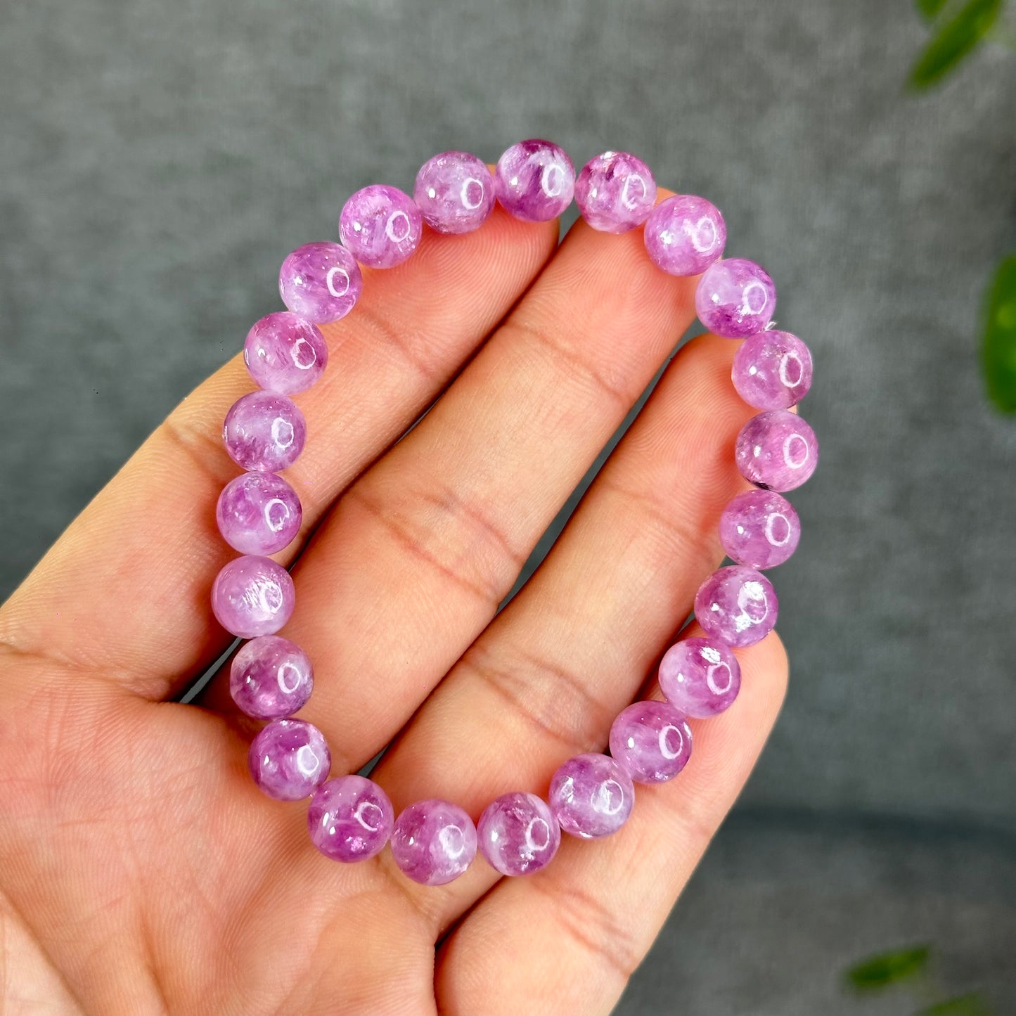 Natural Lepidolite Bracelet Size 8 mm