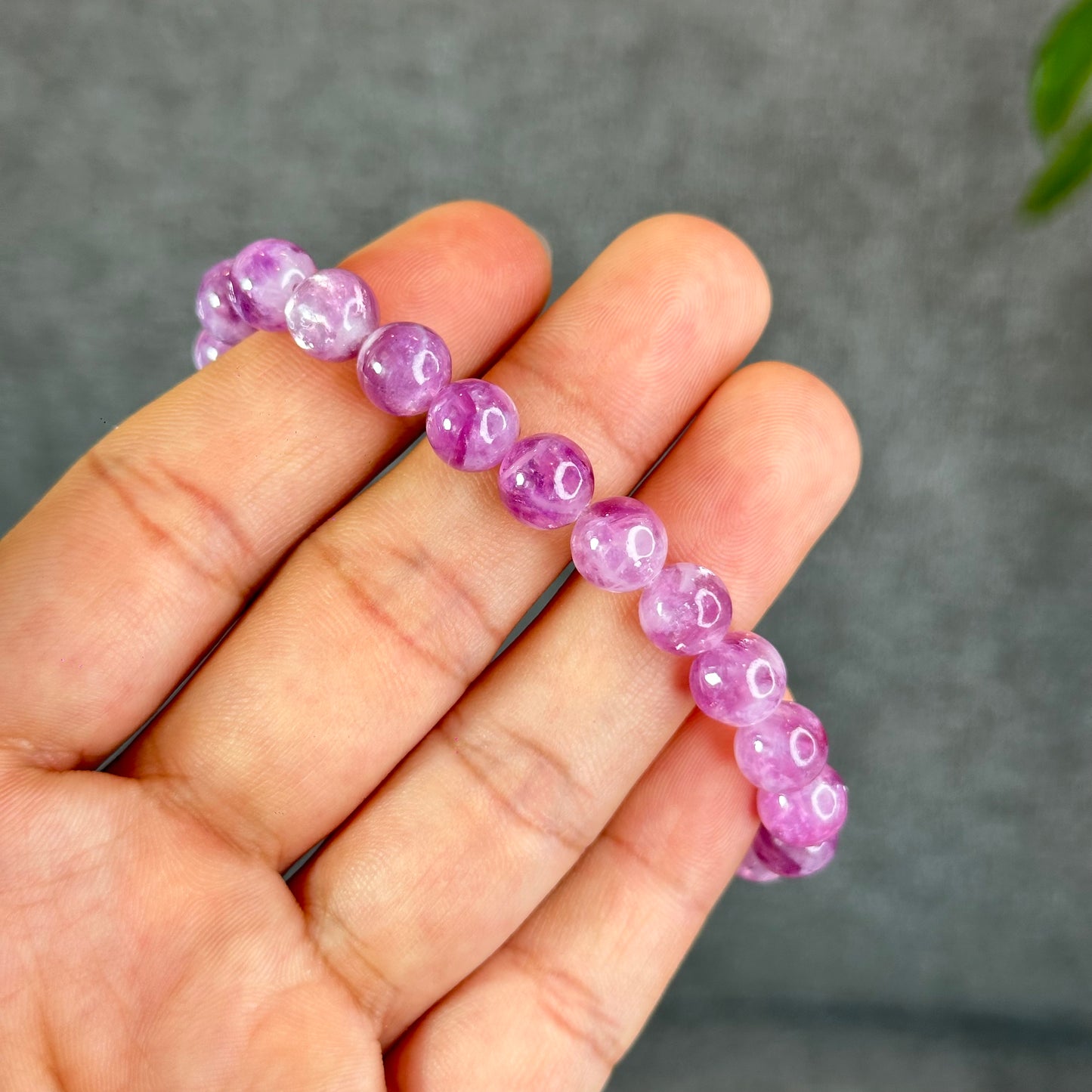 Natural Lepidolite Bracelet Size 8 mm
