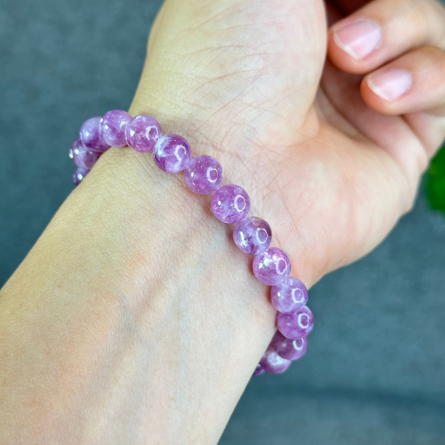 Natural Lepidolite Bracelet Size 8 mm