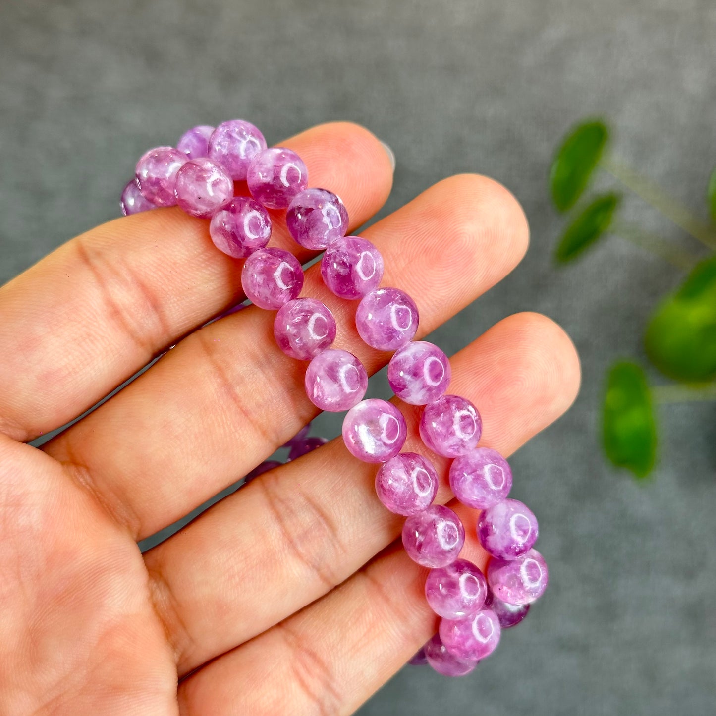Natural Lepidolite Bracelet Size 8 mm