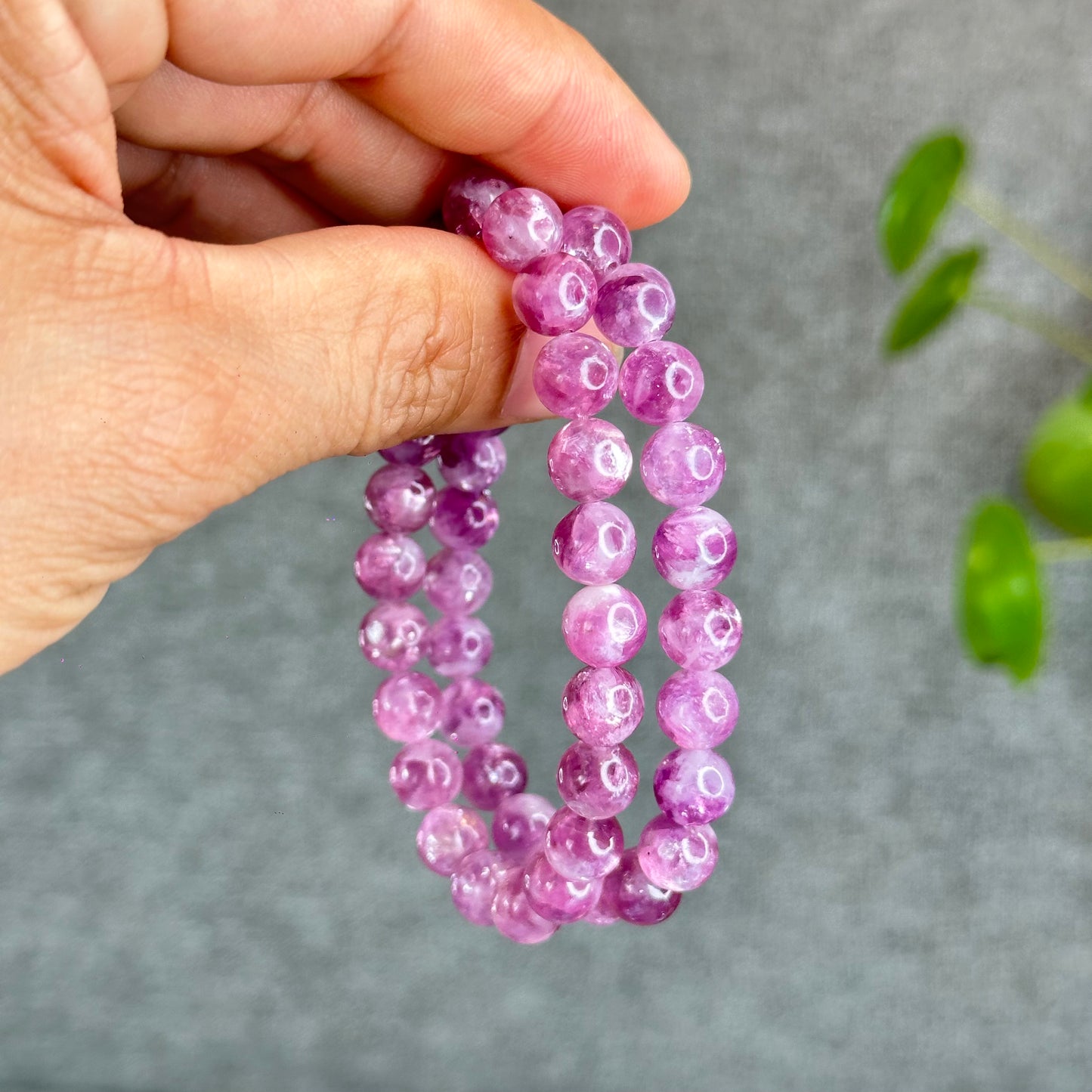 Natural Lepidolite Bracelet Size 8 mm