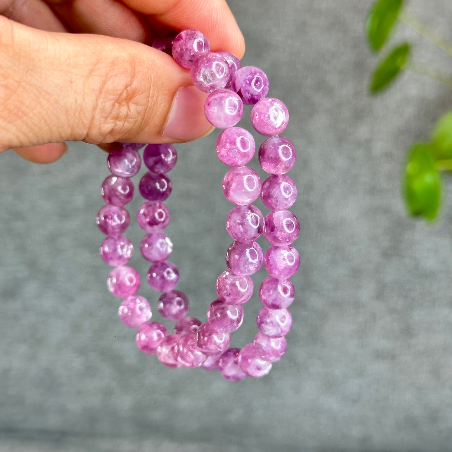 Natural Lepidolite Bracelet Size 8 mm