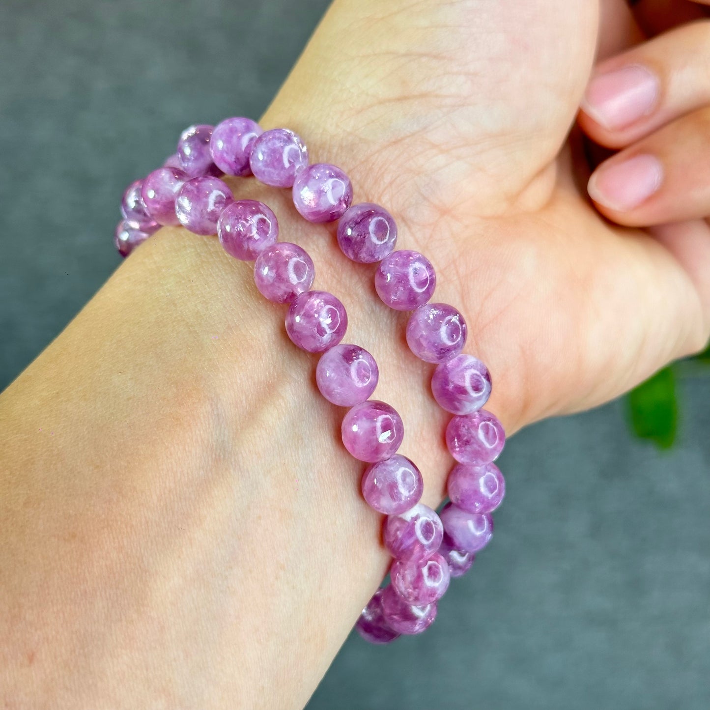 Natural Lepidolite Bracelet Size 8 mm
