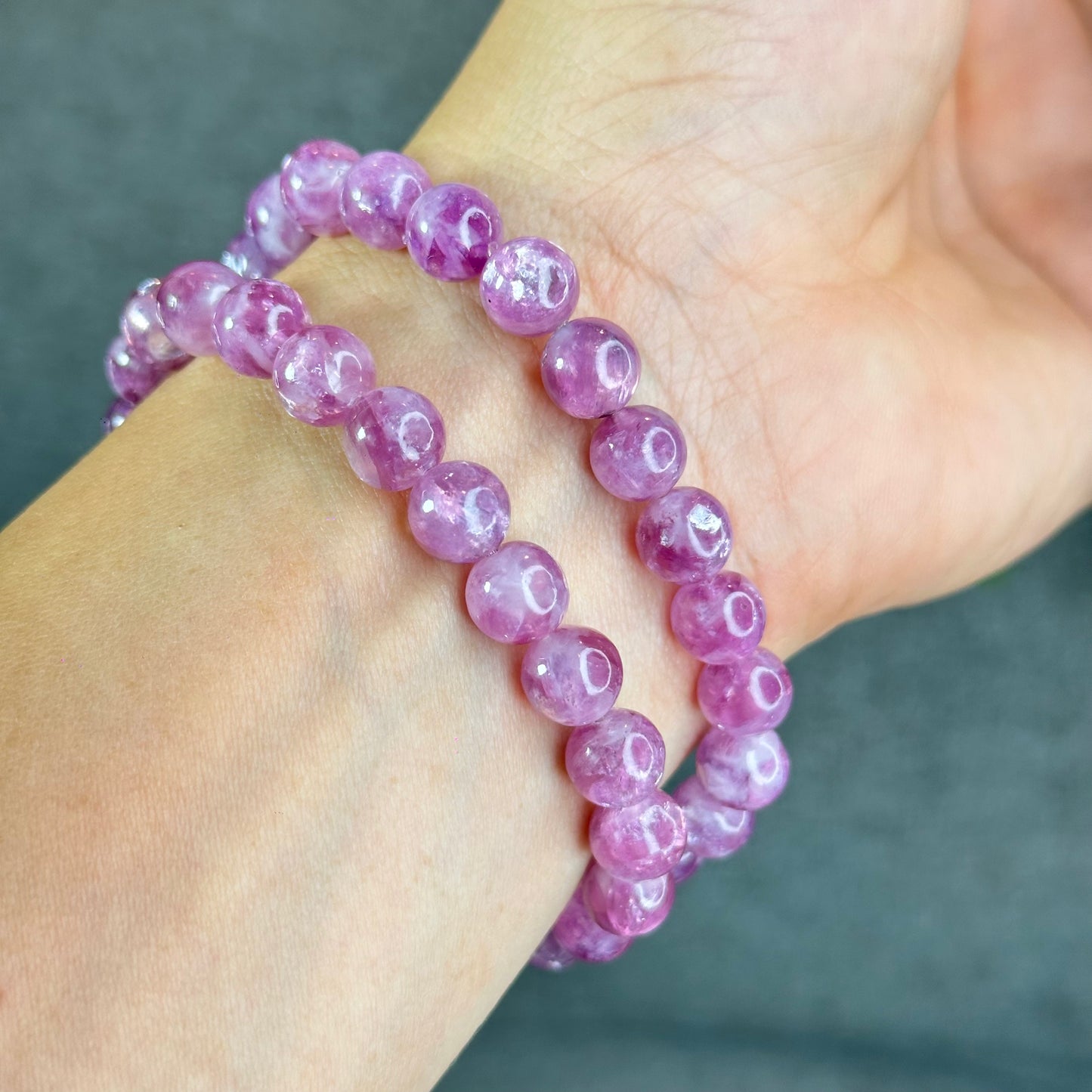 Natural Lepidolite Bracelet Size 8 mm