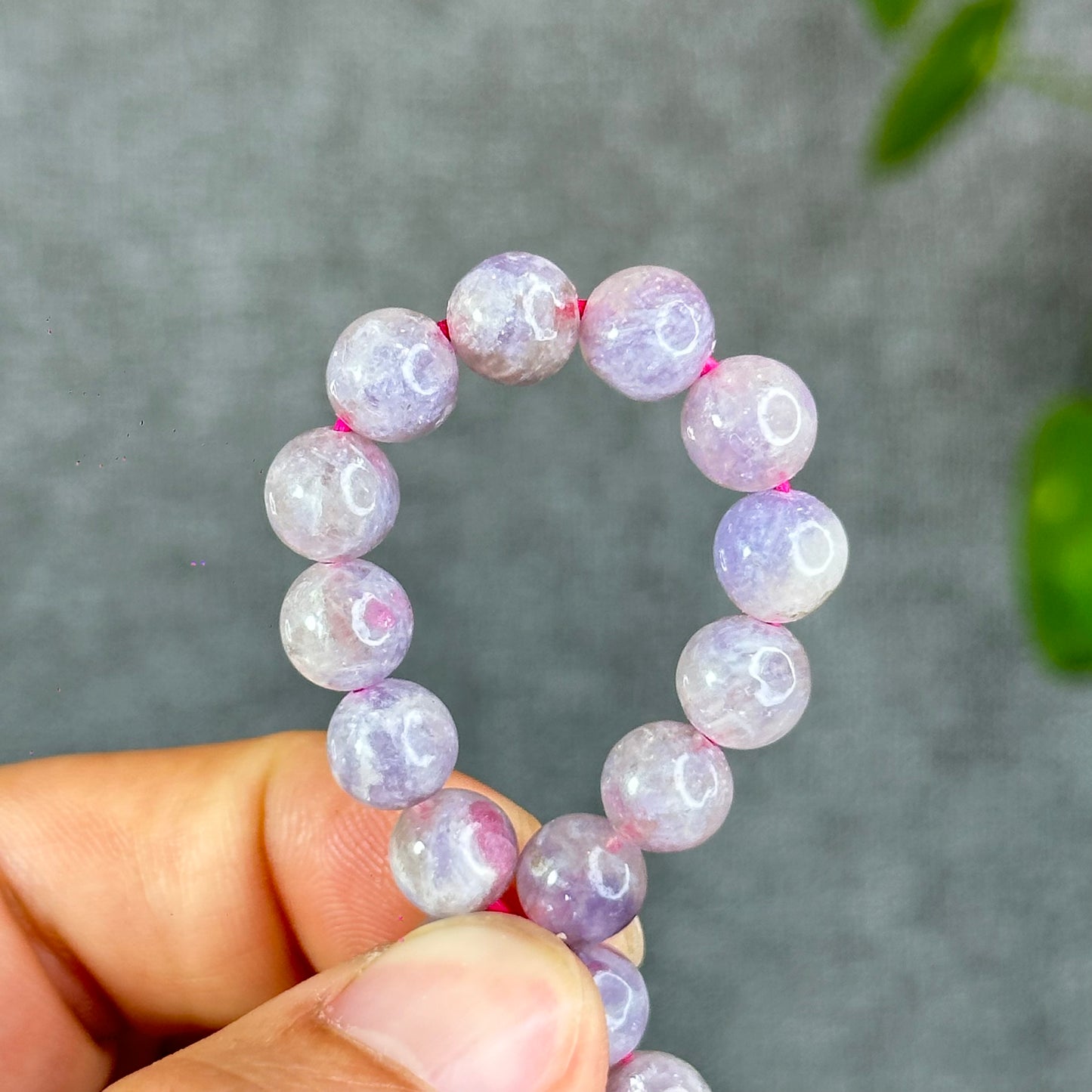 Natural Unicorn Pink Tourmaline with Lepidolite Bracelet