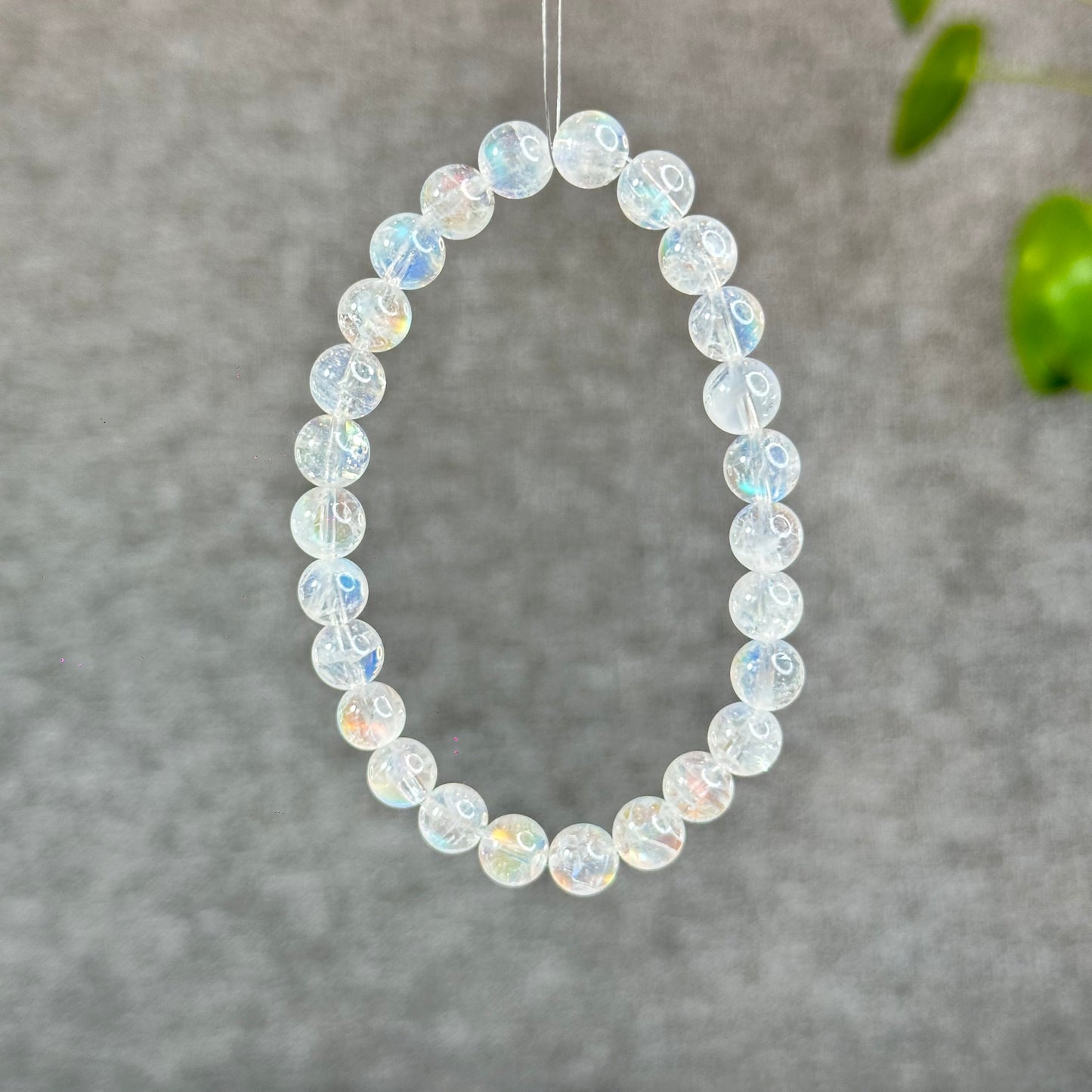 Natural Rainbow Moonstone Bracelet Size 7 mm