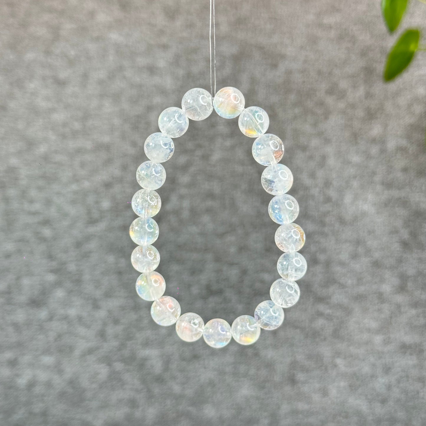 Natural Rainbow Moonstone Bracelet Size 9.5 mm
