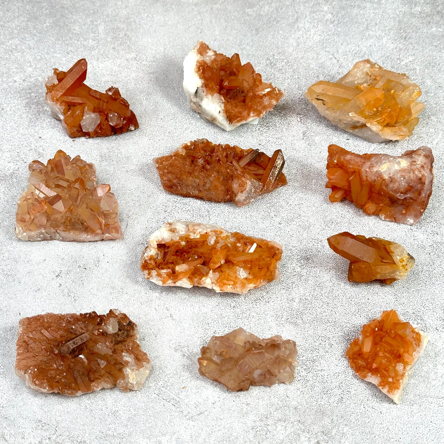Natural Tangerine Quartz Specimen