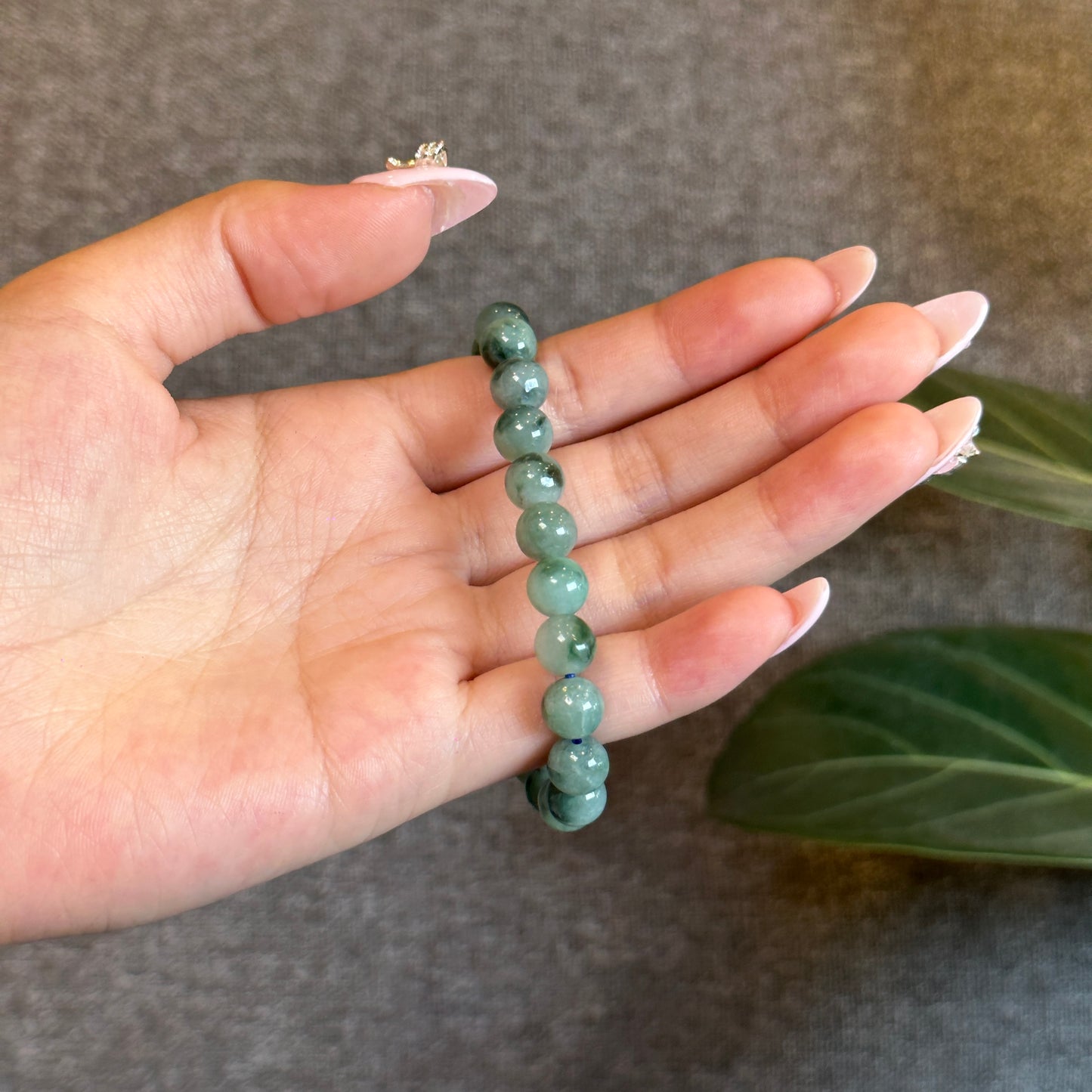 Natural Jadeite Jade Bracelet Size 8 mm