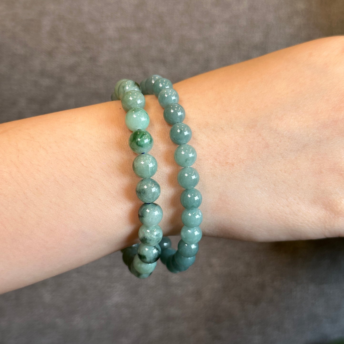 Natural Jadeite Jade Bracelet Size 8 mm