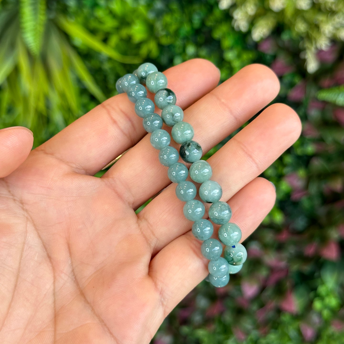 Natural Jadeite Jade Bracelet Size 8 mm