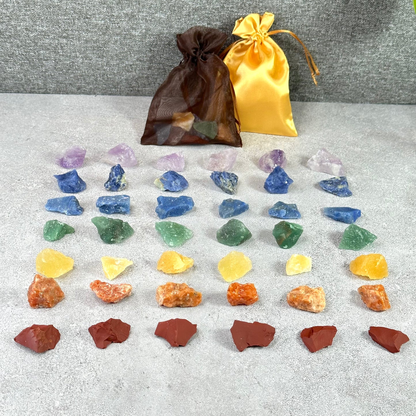 7 Chakra Natural Stone Pouch