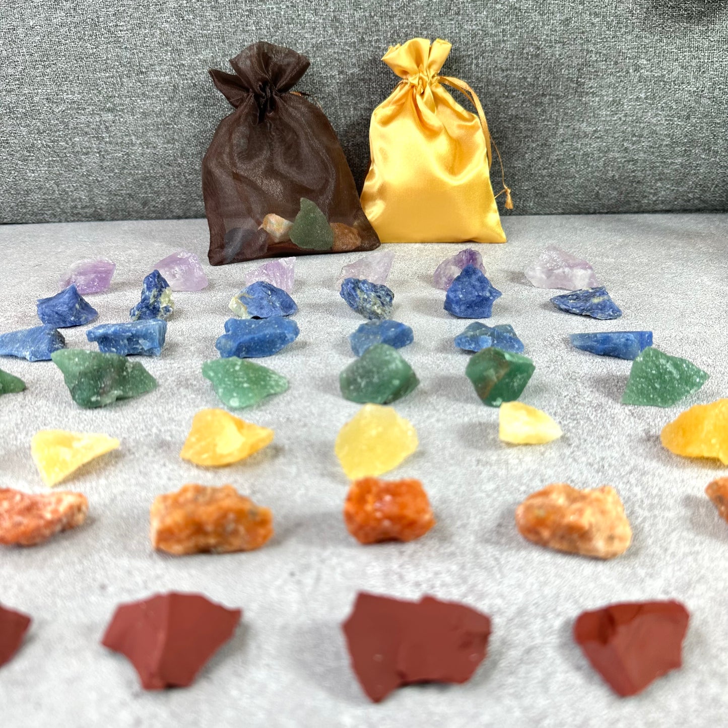 7 Chakra Natural Stone Pouch