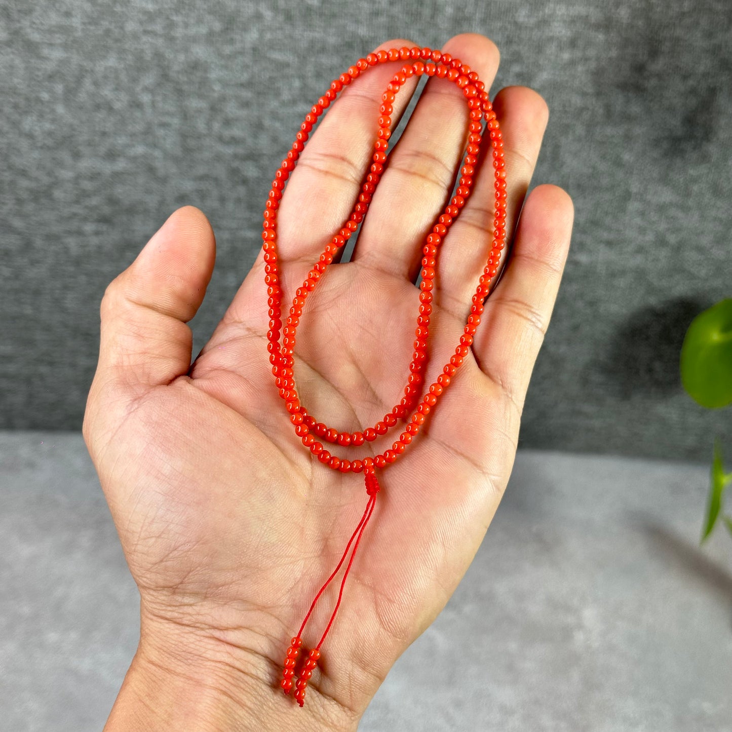 Natural Coral Necklace Size 3 mm