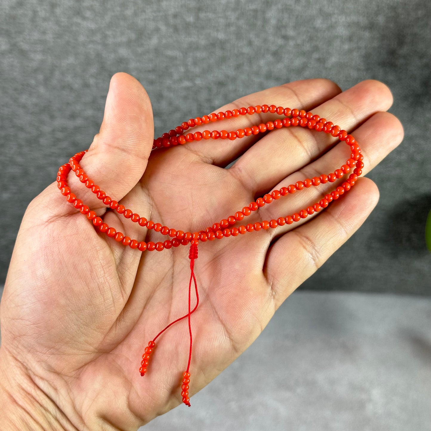 Natural Coral Necklace Size 3 mm