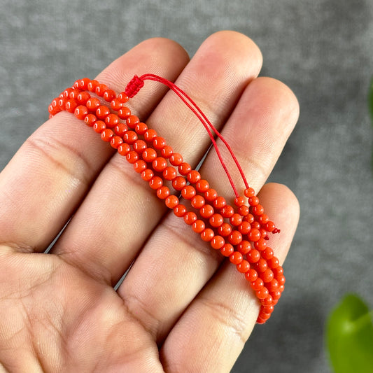 Natural Coral Necklace Size 3 mm