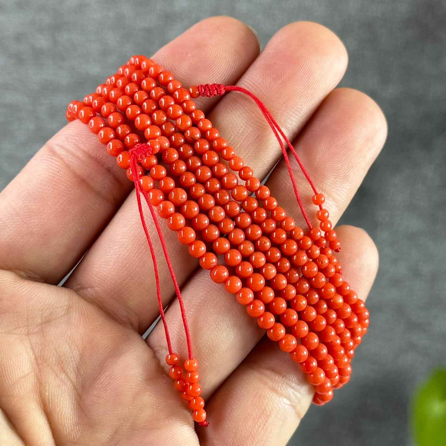 Natural Coral Necklace Size 3 mm