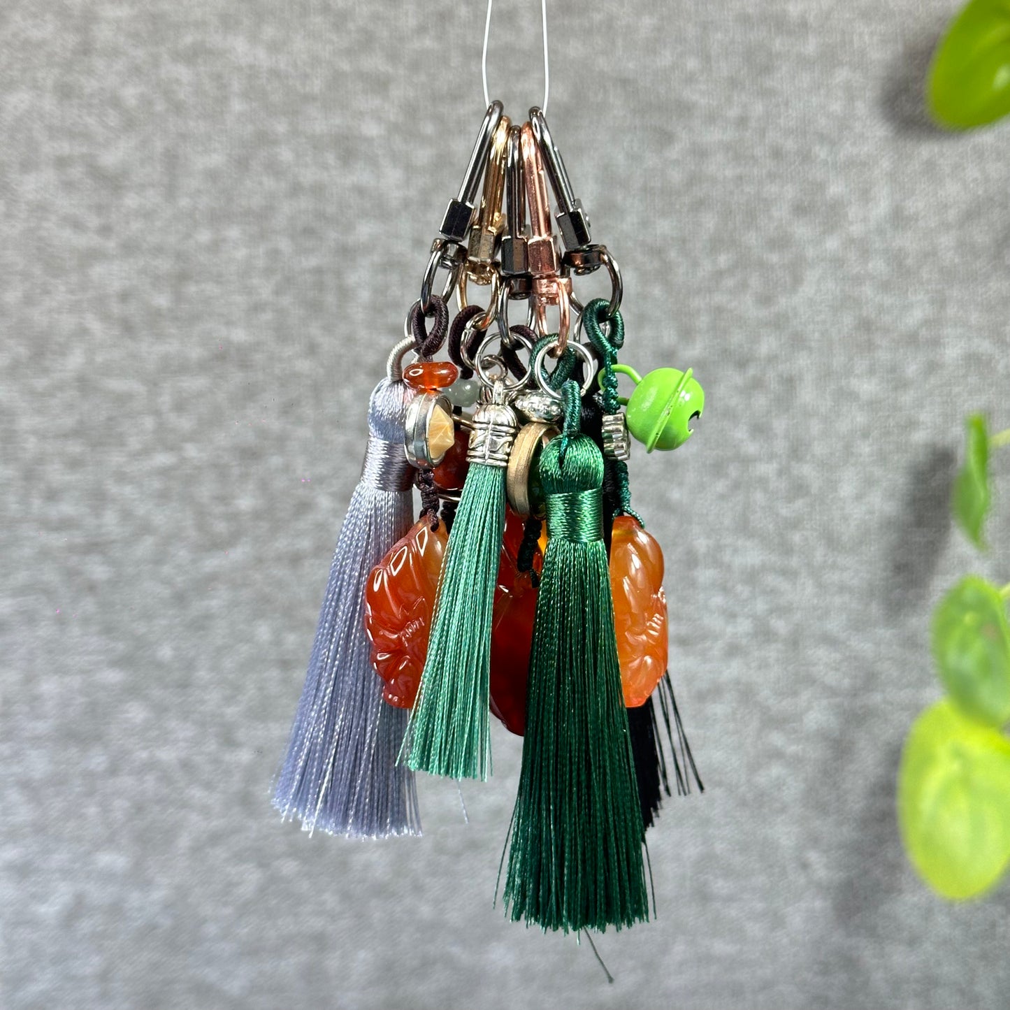 9 Tail Fox Ho Ly Natural Red Agate Accessory