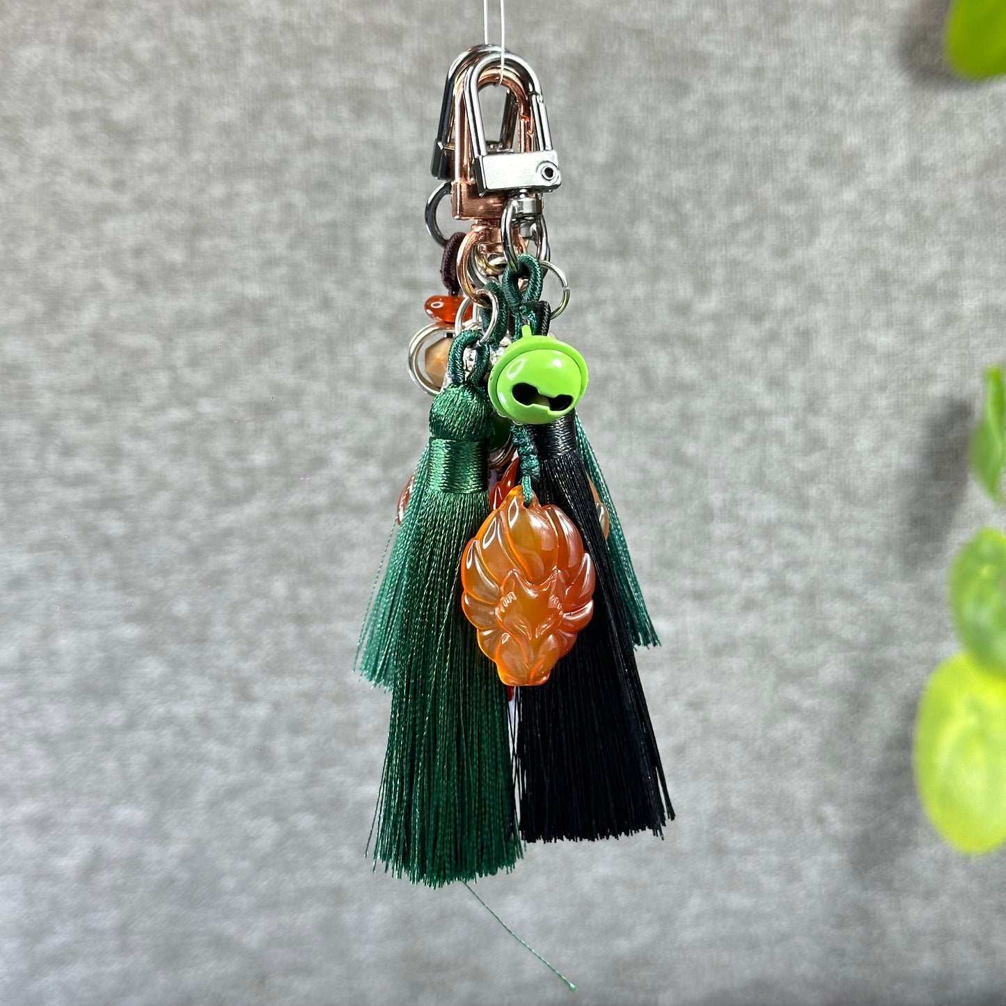9 Tail Fox Ho Ly Natural Red Agate Accessory