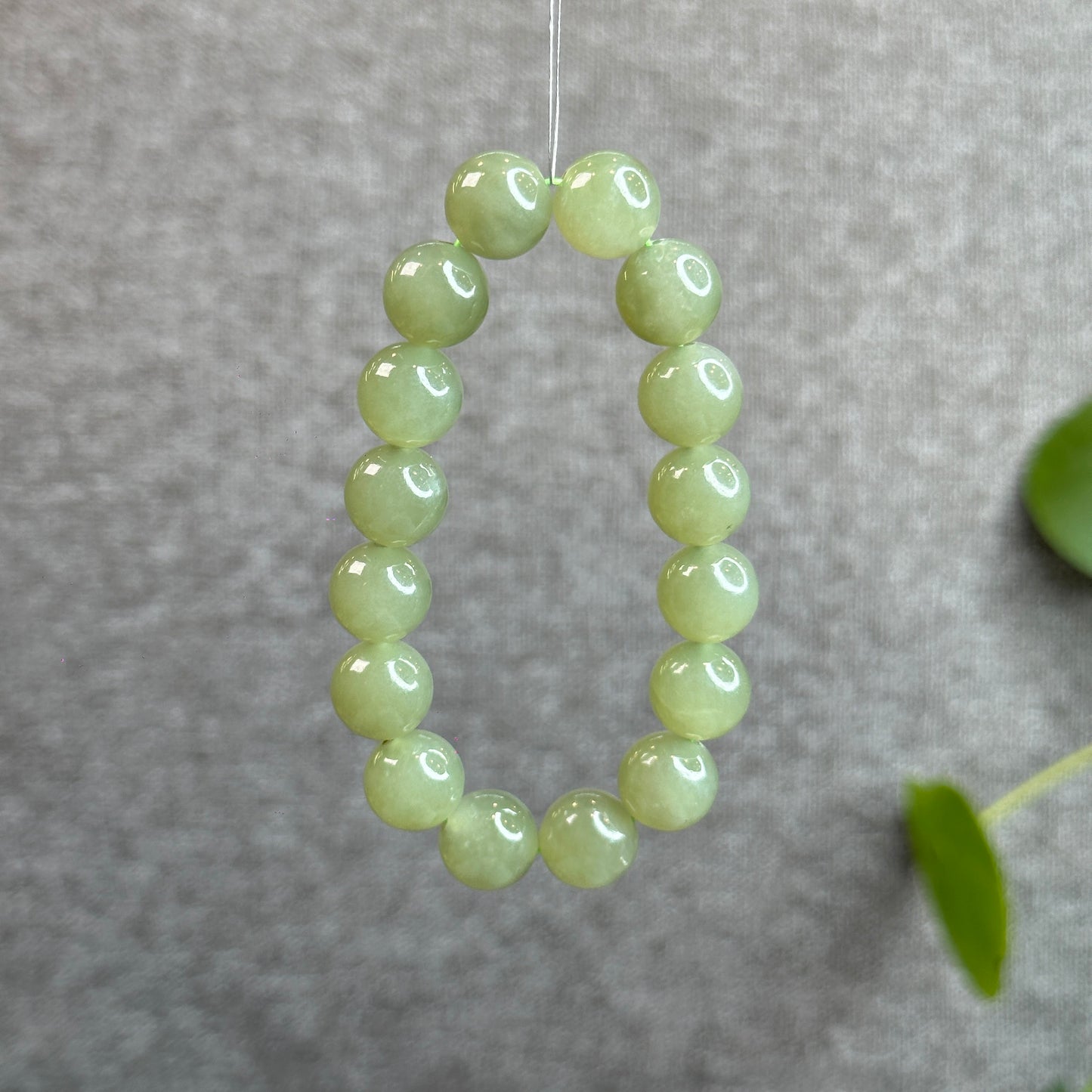 Light Green Hetian Natural Nephrite Jade Bracelet Size 11 mm