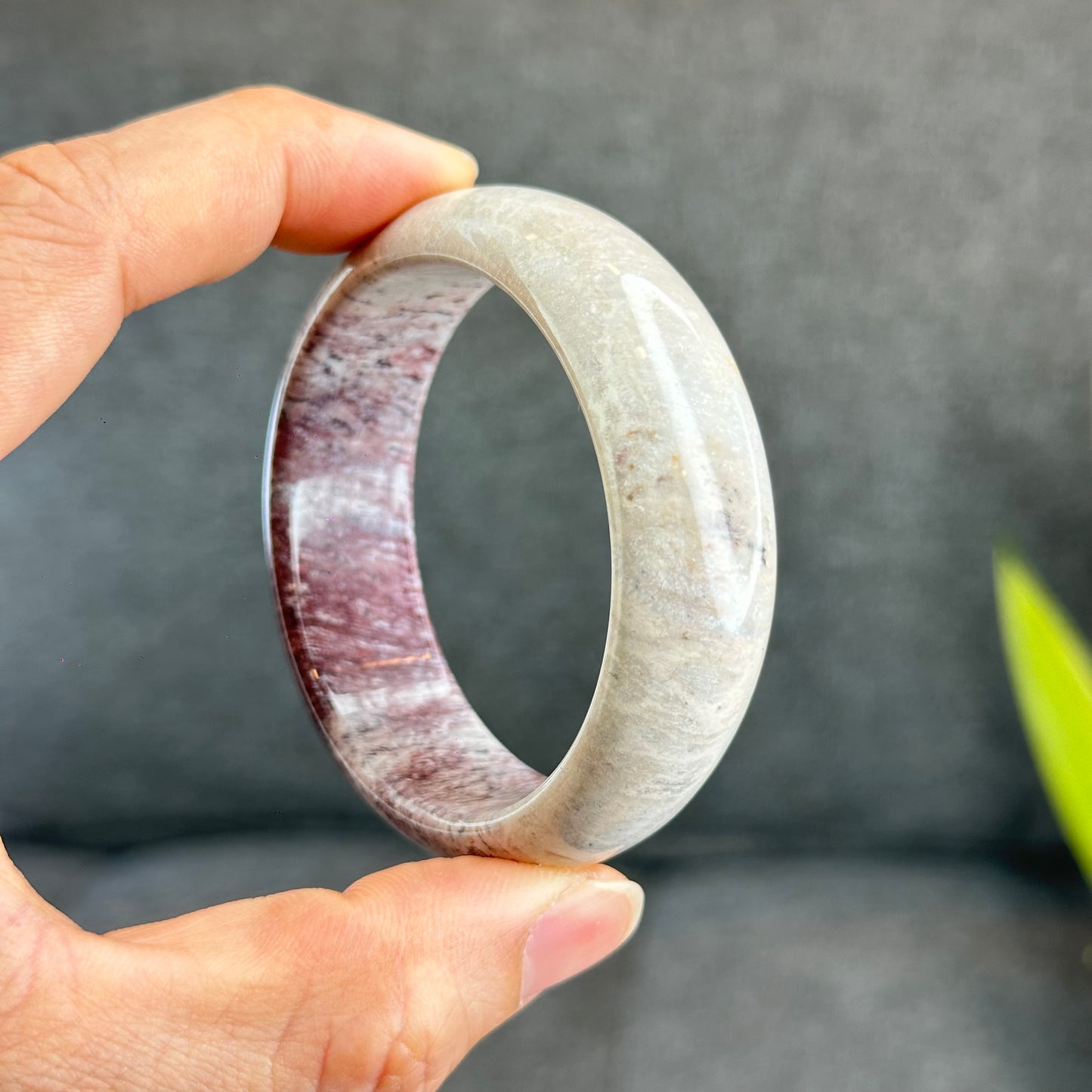 Natural Coral Bangle Leaf Style Size 53 mm