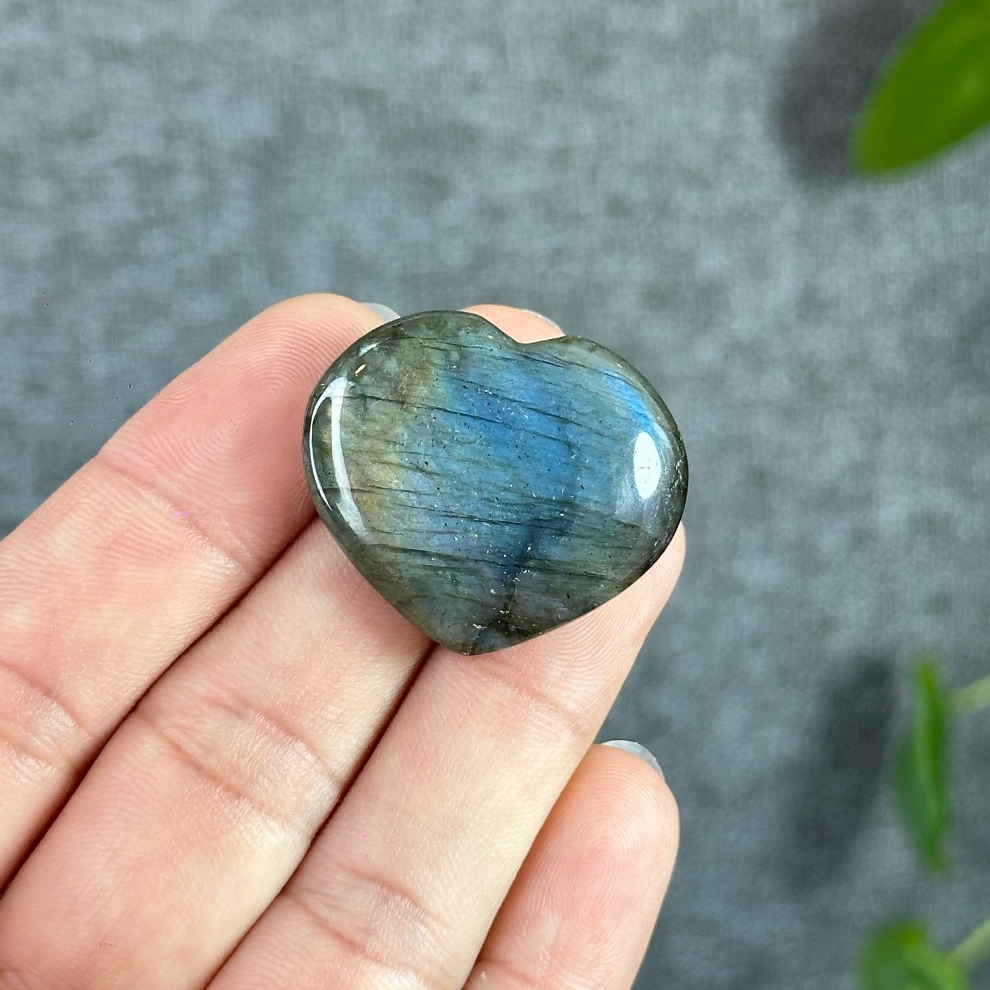 Natural Labradolite Heart