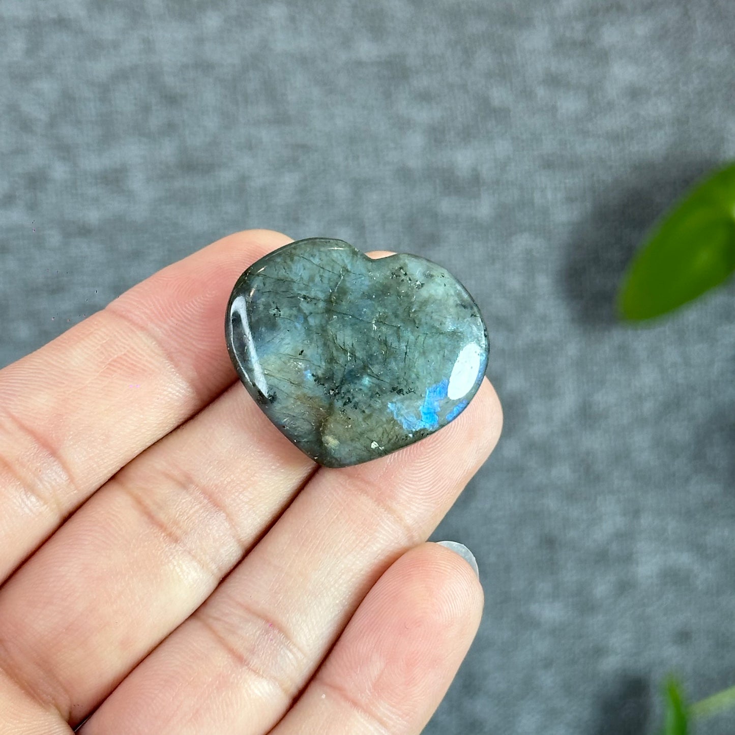 Natural Labradolite Heart