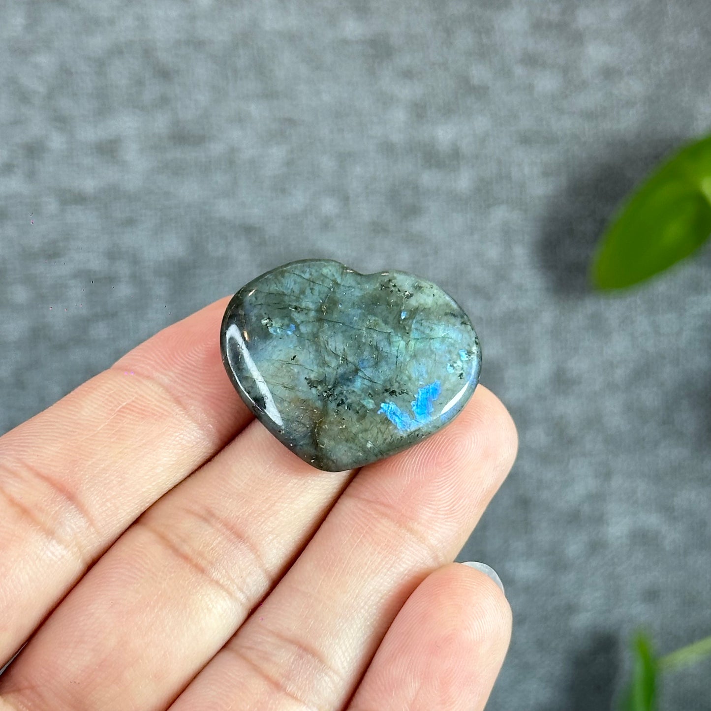 Natural Labradolite Heart